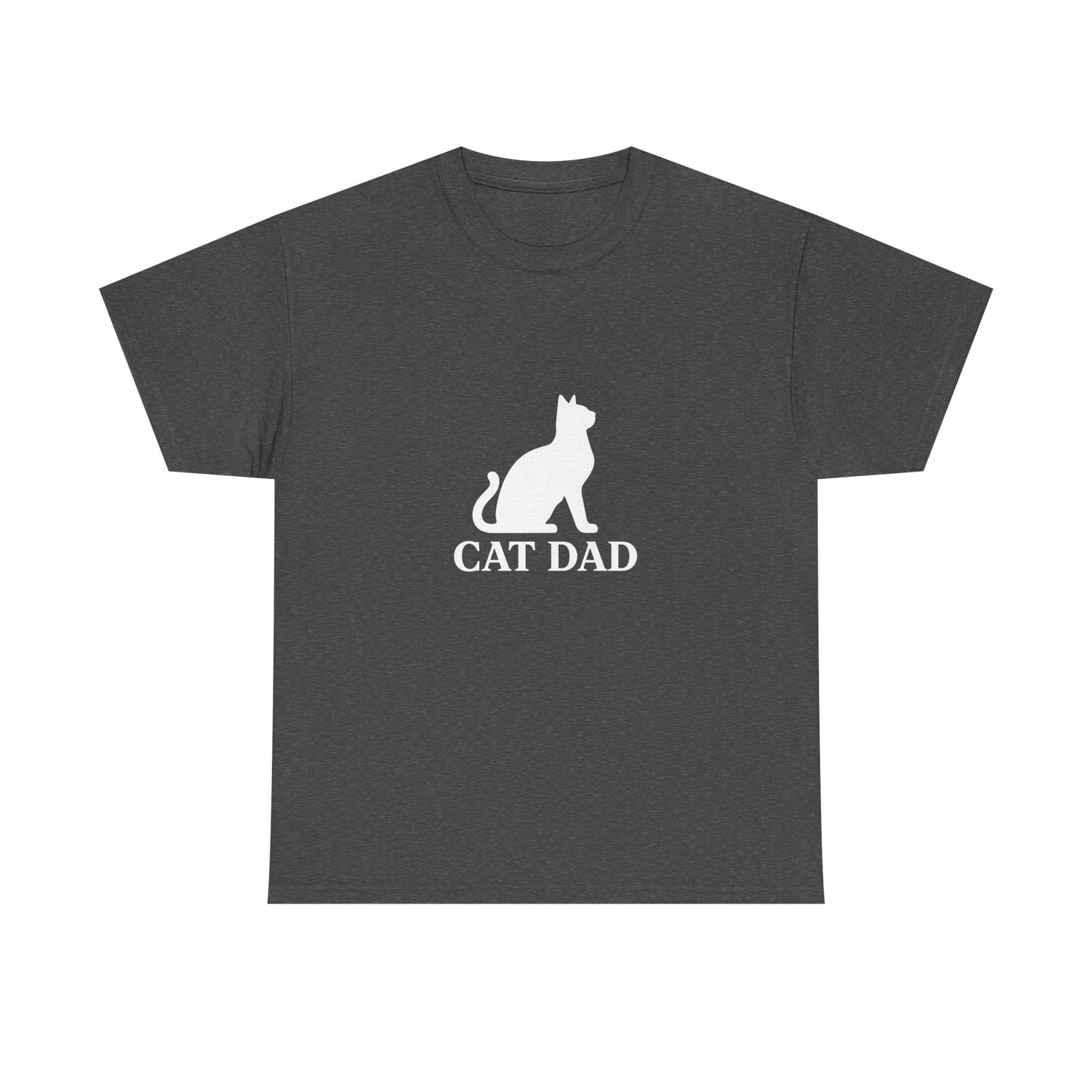 Cat Dad With Cat Heavy Duty Unisex Tee Sizes Small - 5XL (11 colors)