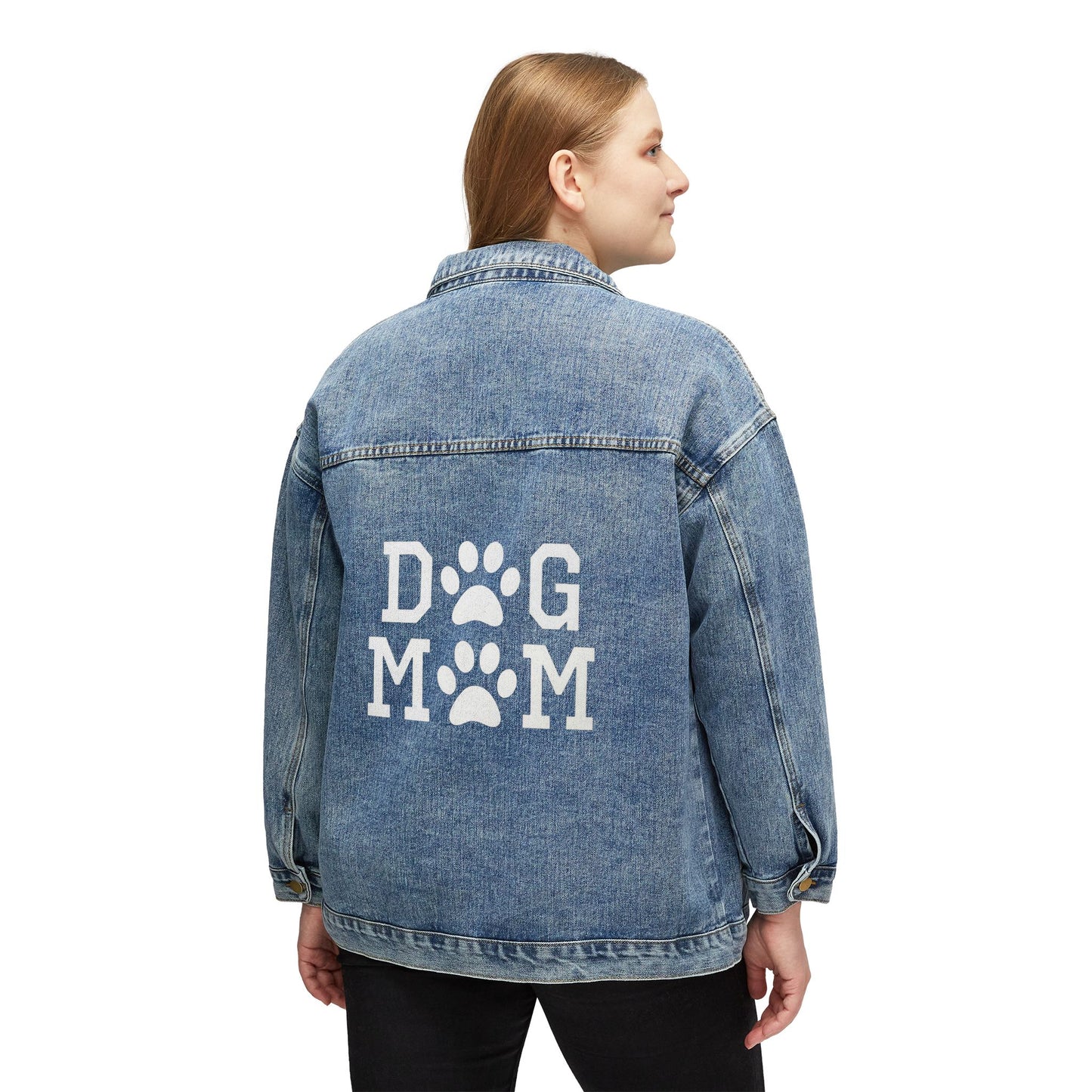 Dog Mom Denim Jacket Sizes Small - 2XL