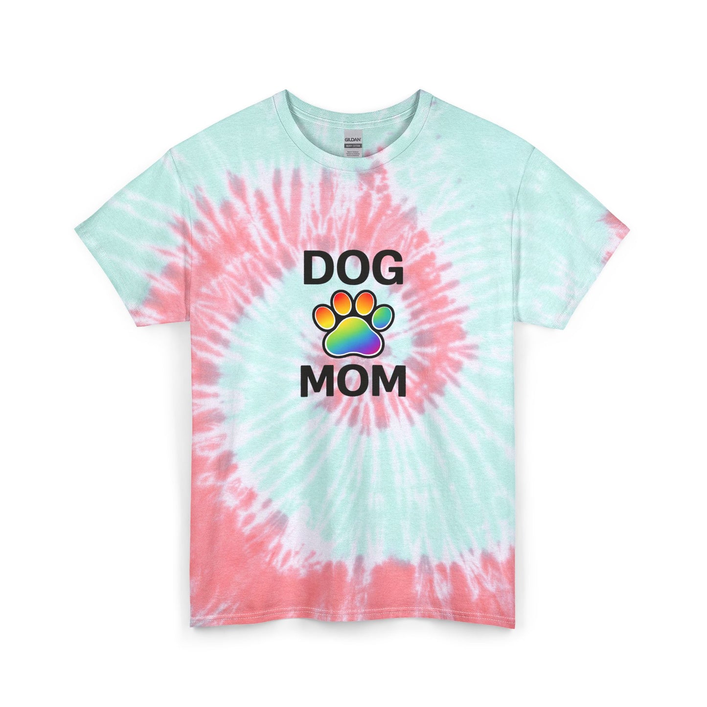 Pride Dog Mom Spiral Tie Dye Tee Unisex Cotton T-Shirt Sizes Small - 2 XL (2 colors)