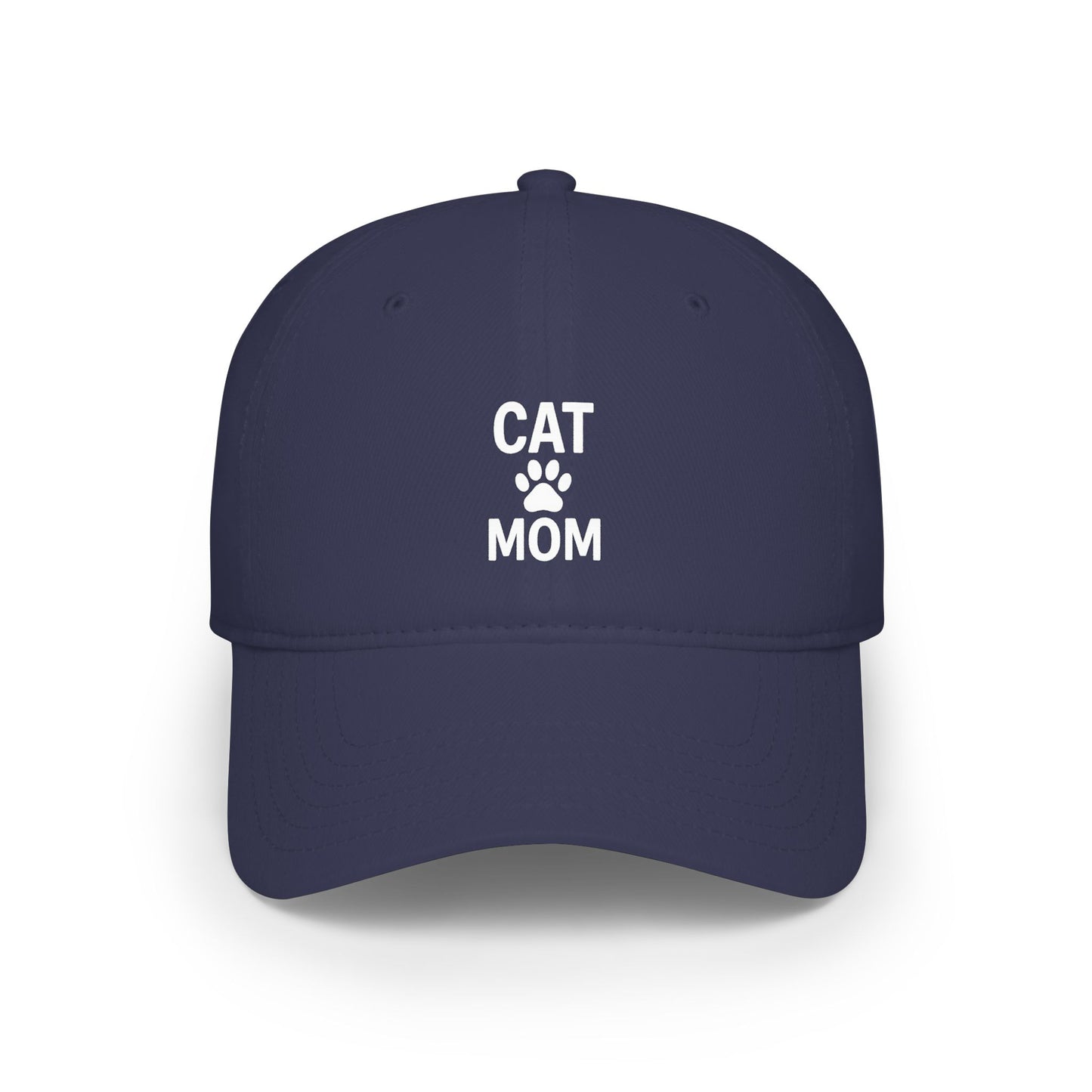 Cat Mom Low Profile Baseball Cap (5 Colors)