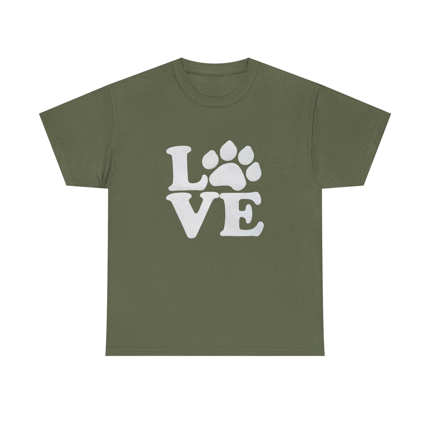 Love Paw Heavy Duty Unisex Tee Sizes Small - 5XL (11 colors)