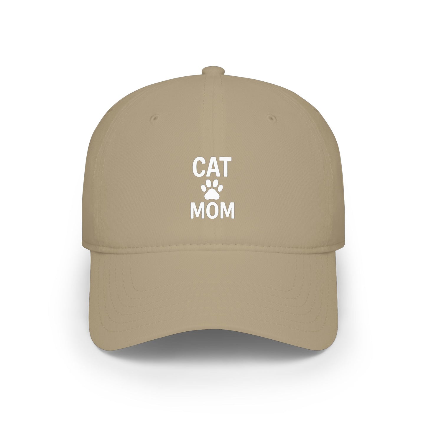 Cat Mom Low Profile Baseball Cap (5 Colors)