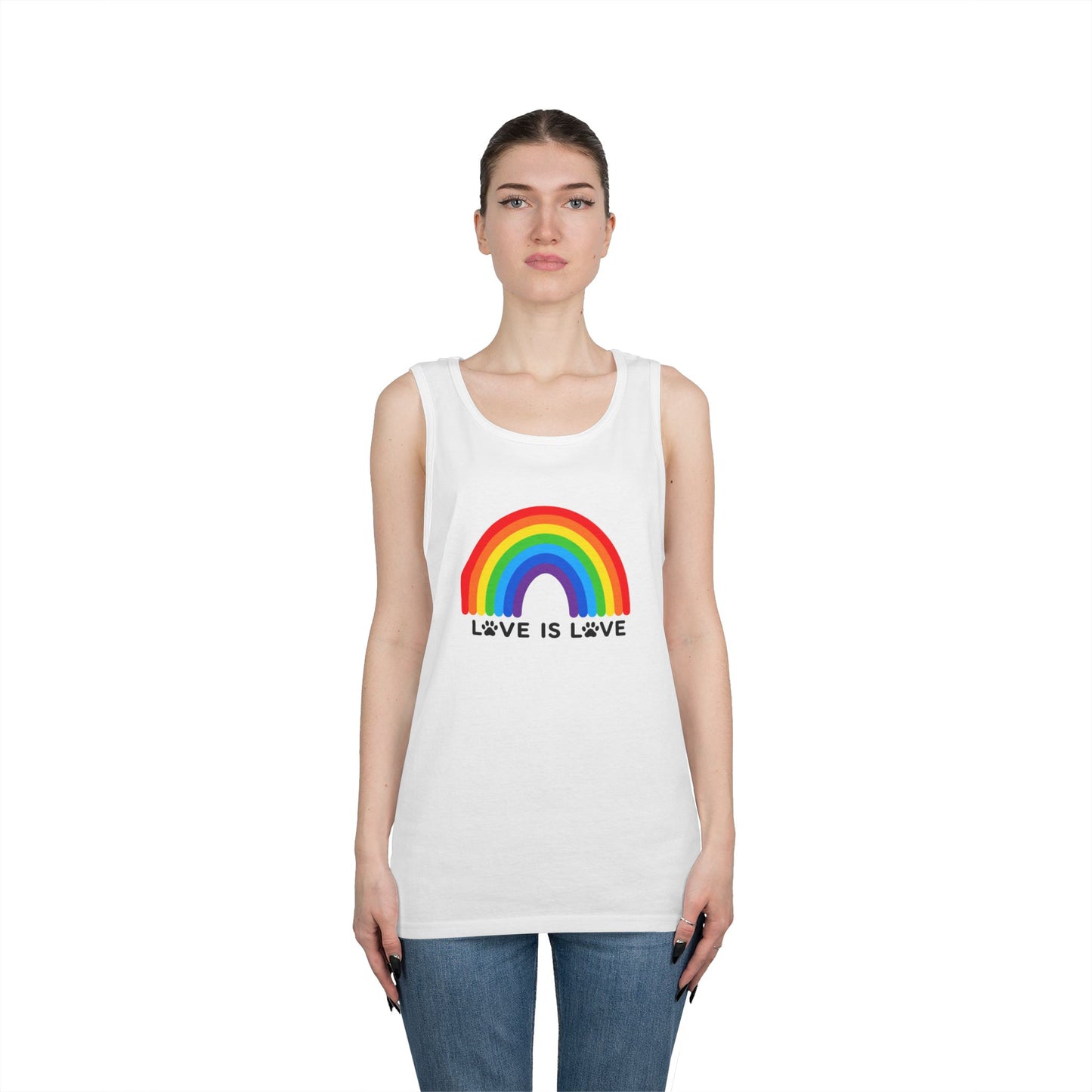Pride Love Is Love Unisex Heavy Cotton Tank Top