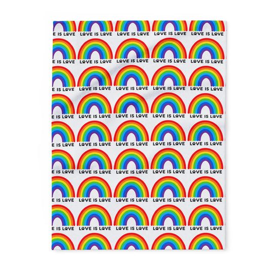 Cozy Pride Love Is Love Arctic Fleece Dog Blanket