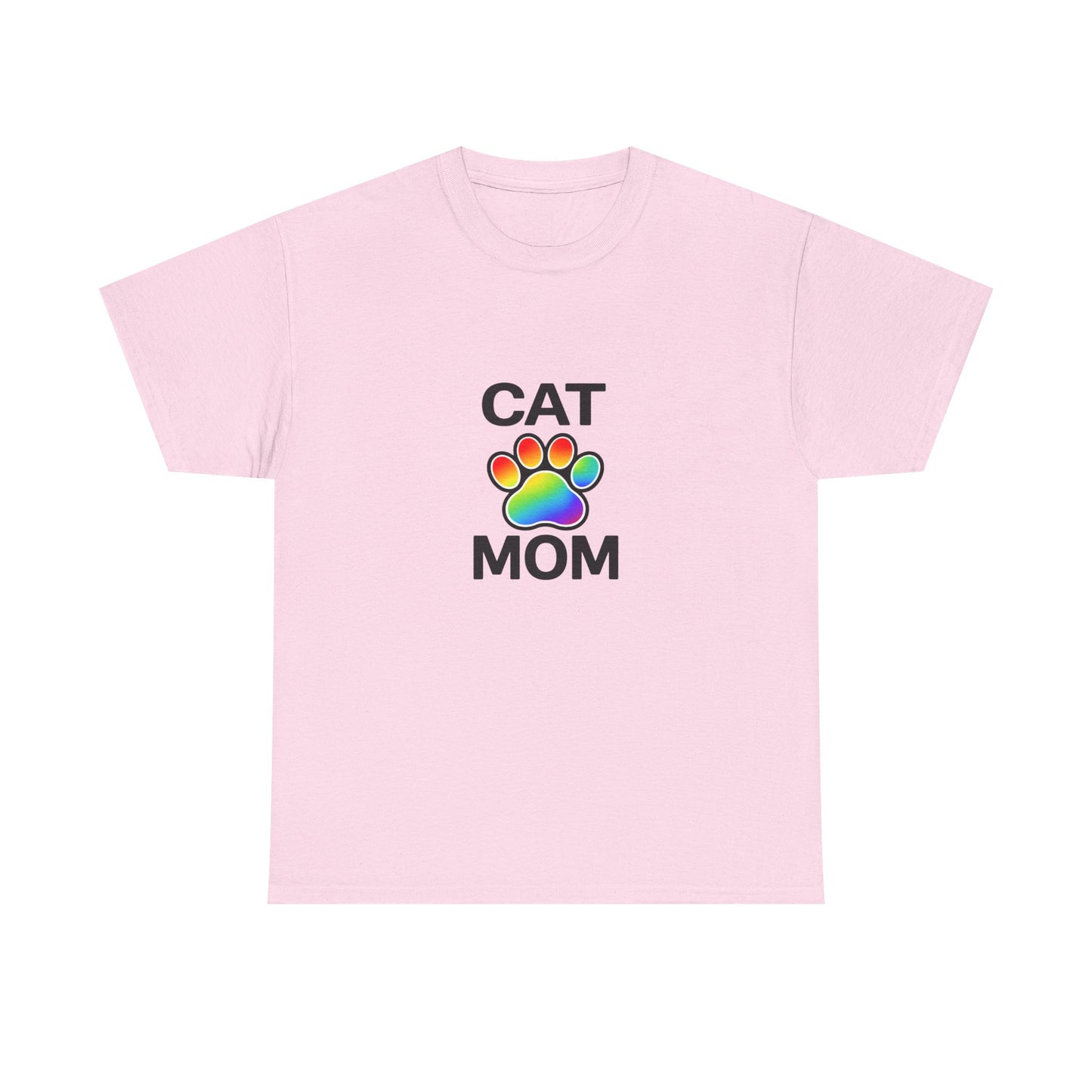 Pride Cat Mom Heavy Duty Unisex Tee Sizes Small - 5XL (11 colors)