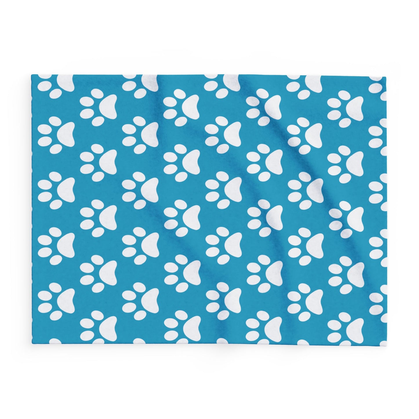Cozy Paw Print Arctic Fleece Dog Blanket