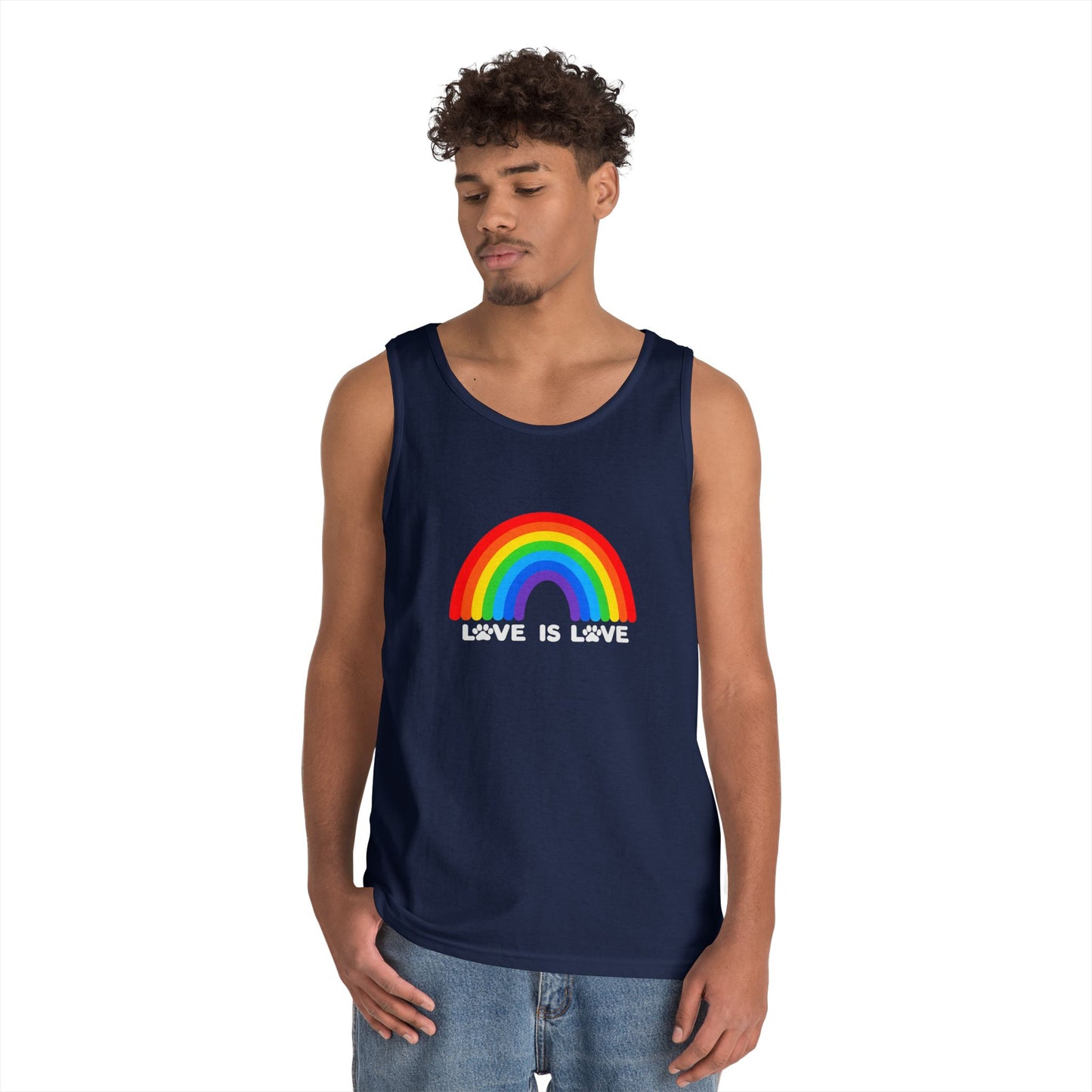 Pride Love Is Love Unisex Heavy Cotton Tank Top