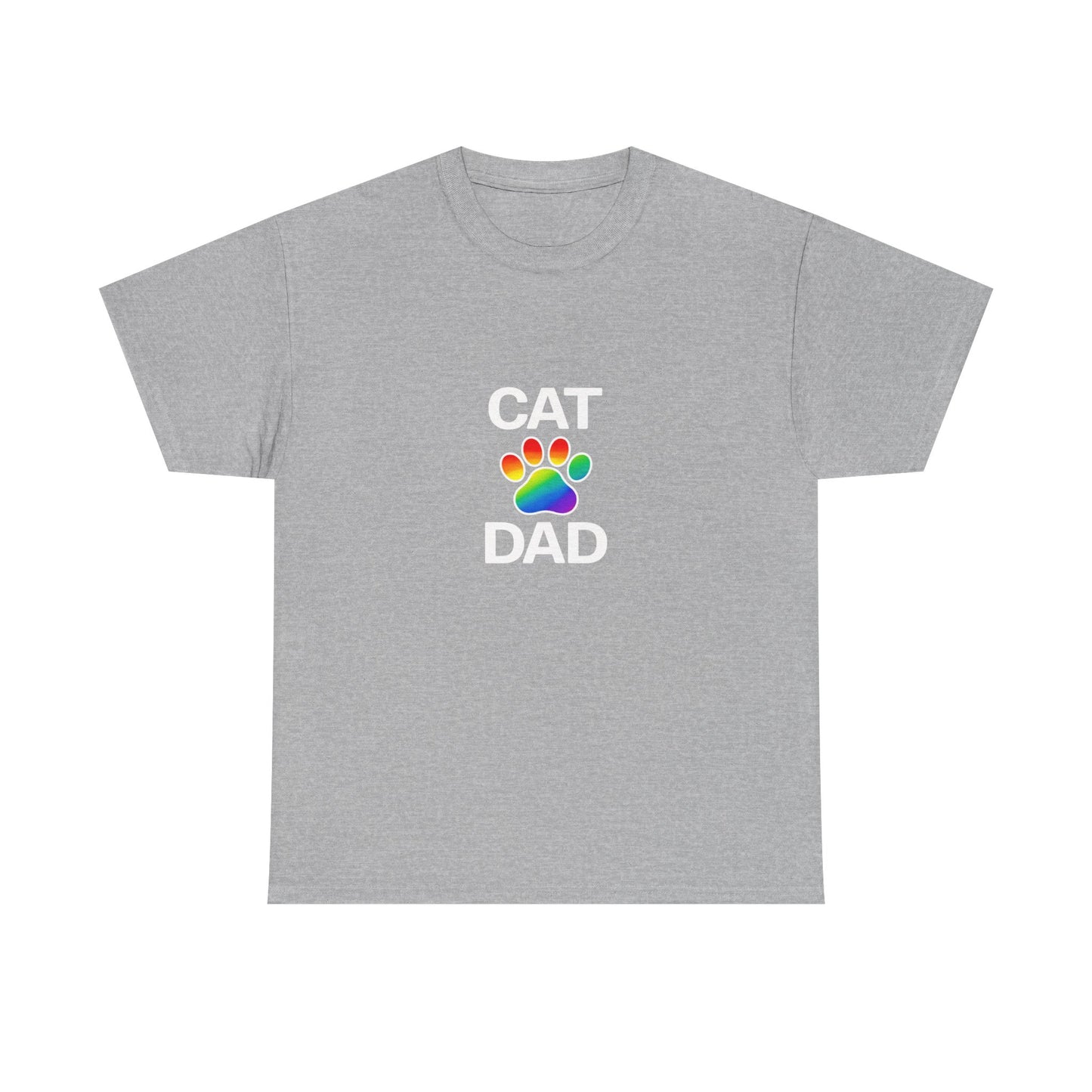 Pride Cat Dad Heavy Duty Unisex Tee Sizes Small - 5XL (11 colors)