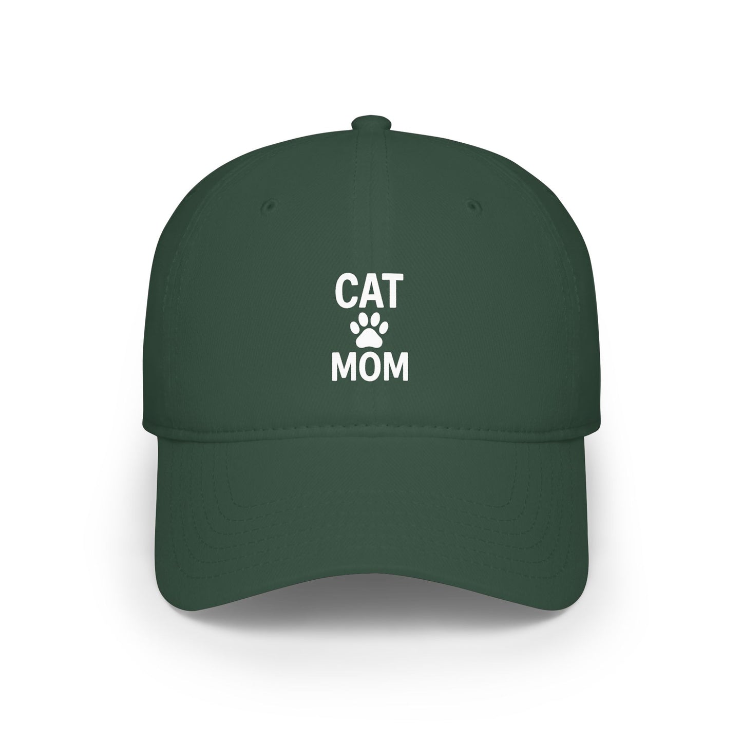 Cat Mom Low Profile Baseball Cap (5 Colors)