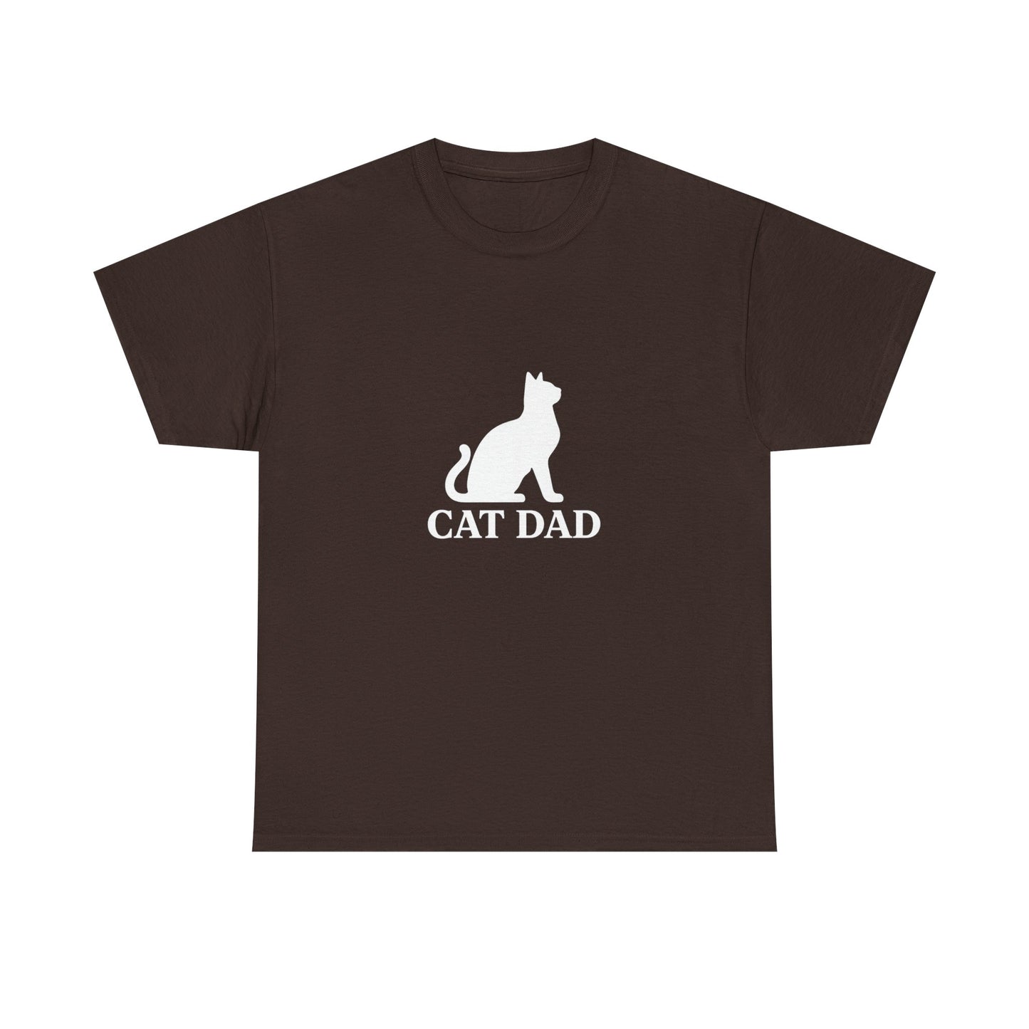 Cat Dad With Cat Heavy Duty Unisex Tee Sizes Small - 5XL (11 colors)