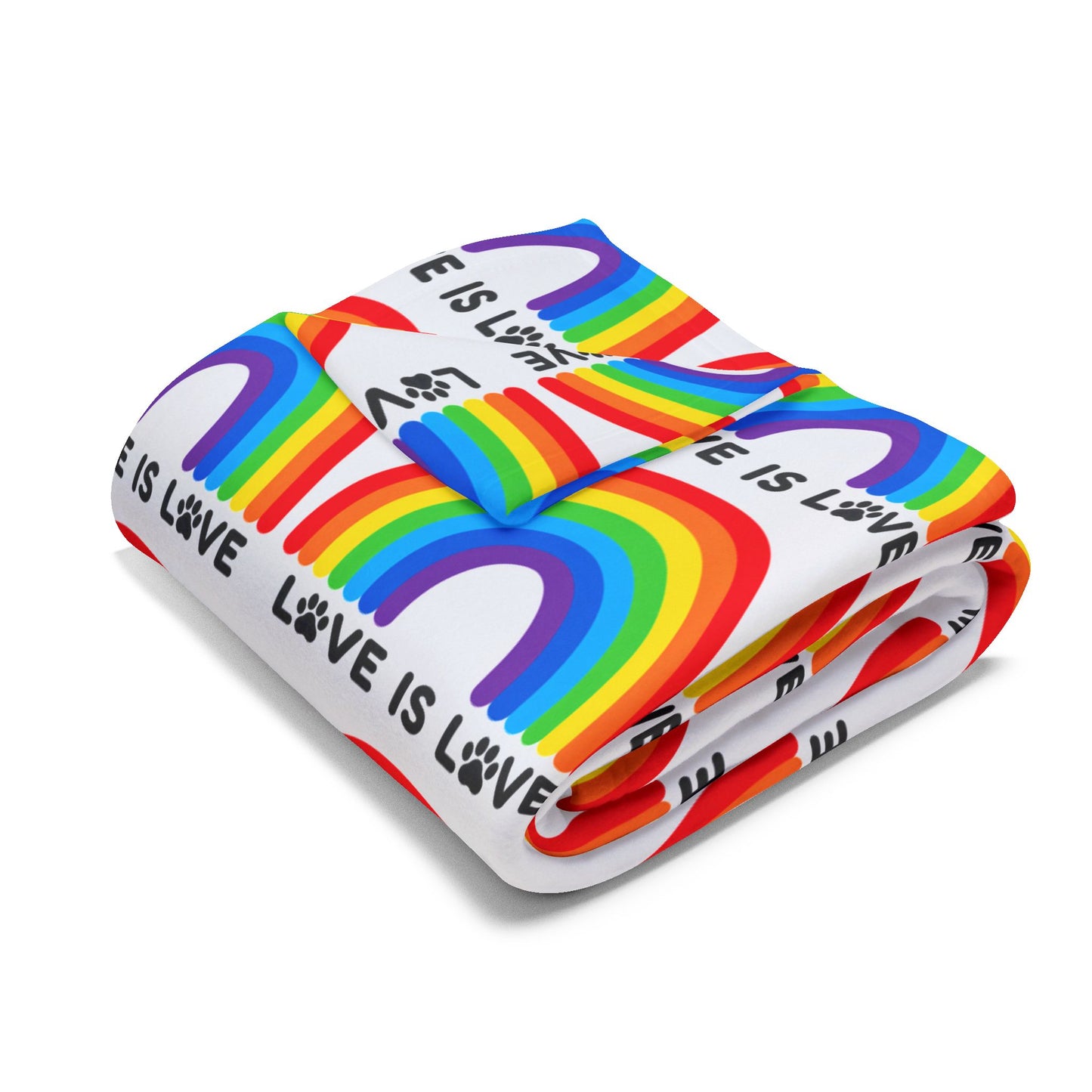 Cozy Pride Love Is Love Arctic Fleece Dog Blanket
