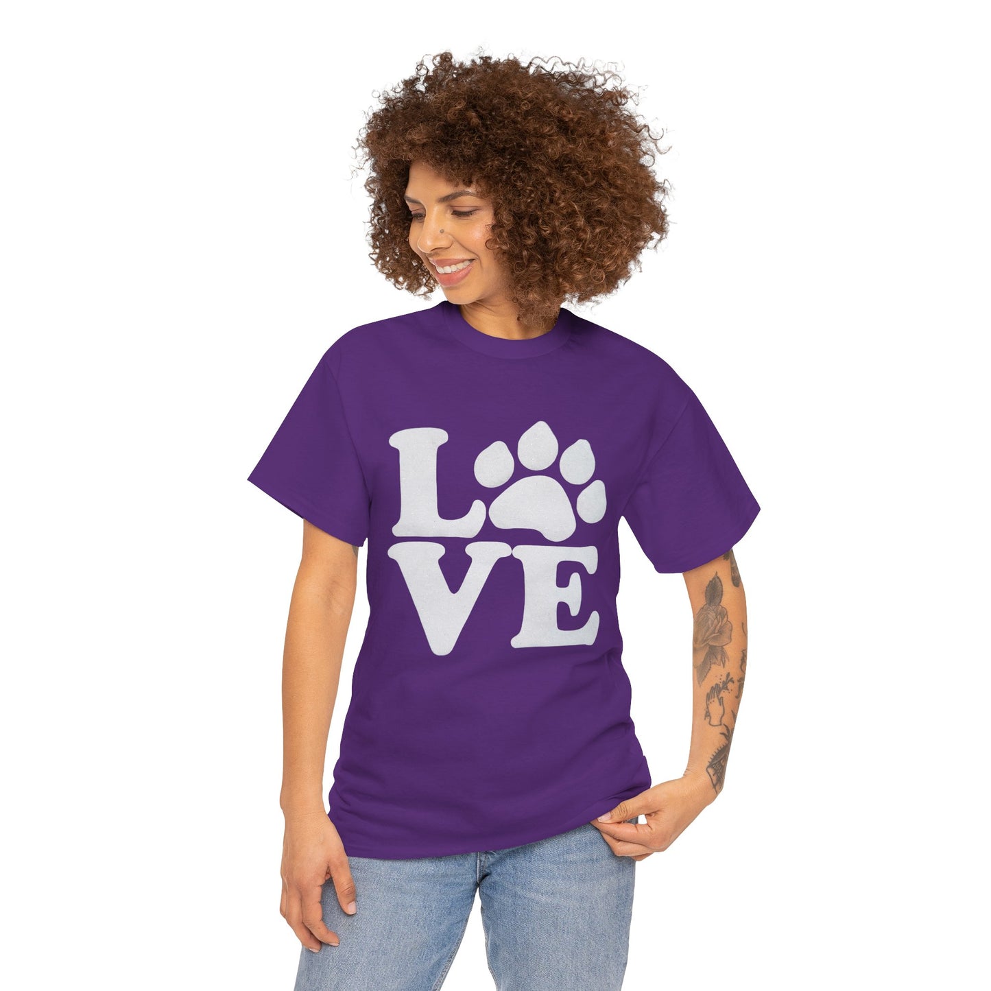 Love Paw Heavy Duty Unisex Tee Sizes Small - 5XL (11 colors)