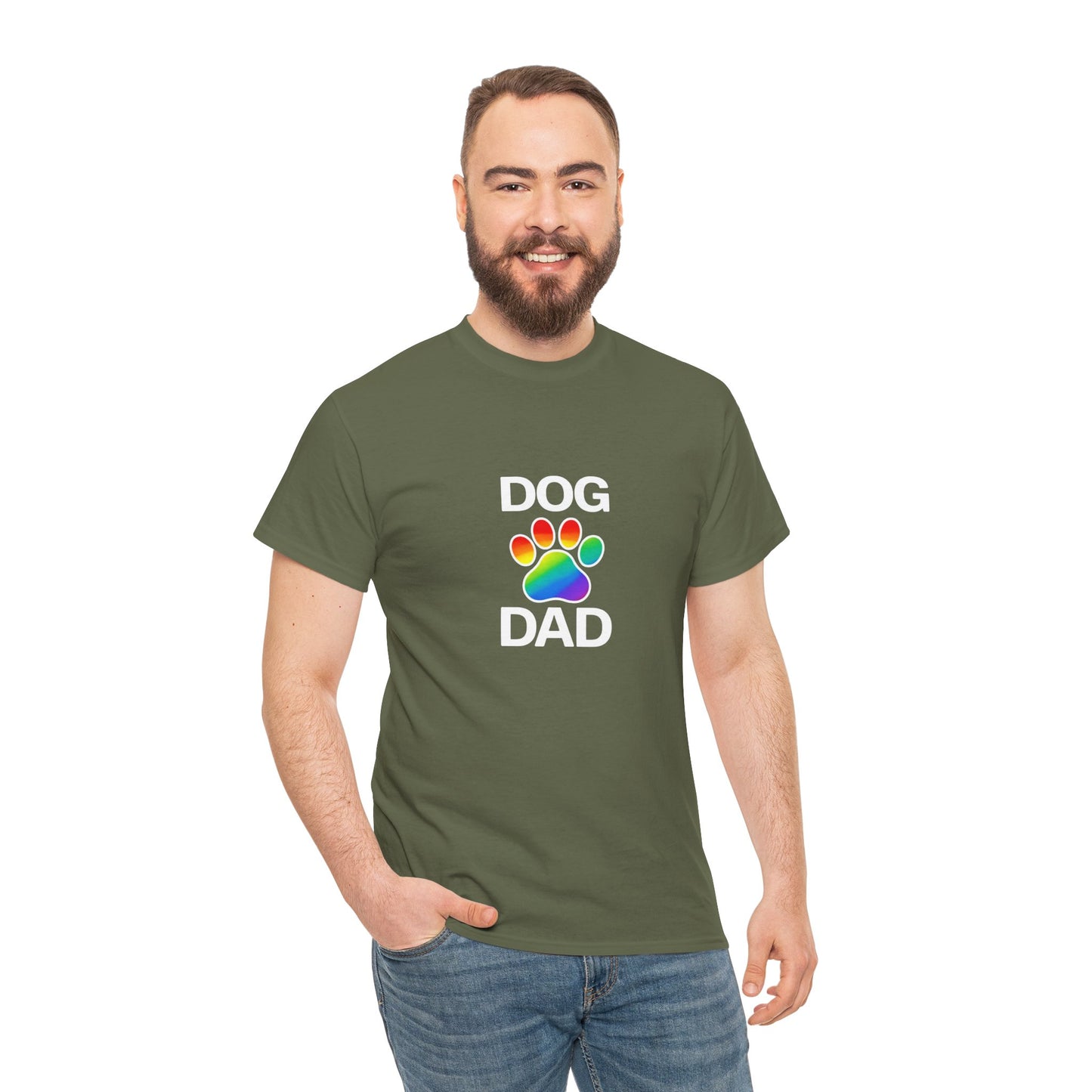 Pride Dog Dad Heavy Duty Unisex Tee Sizes Small - 5XL (11 colors)