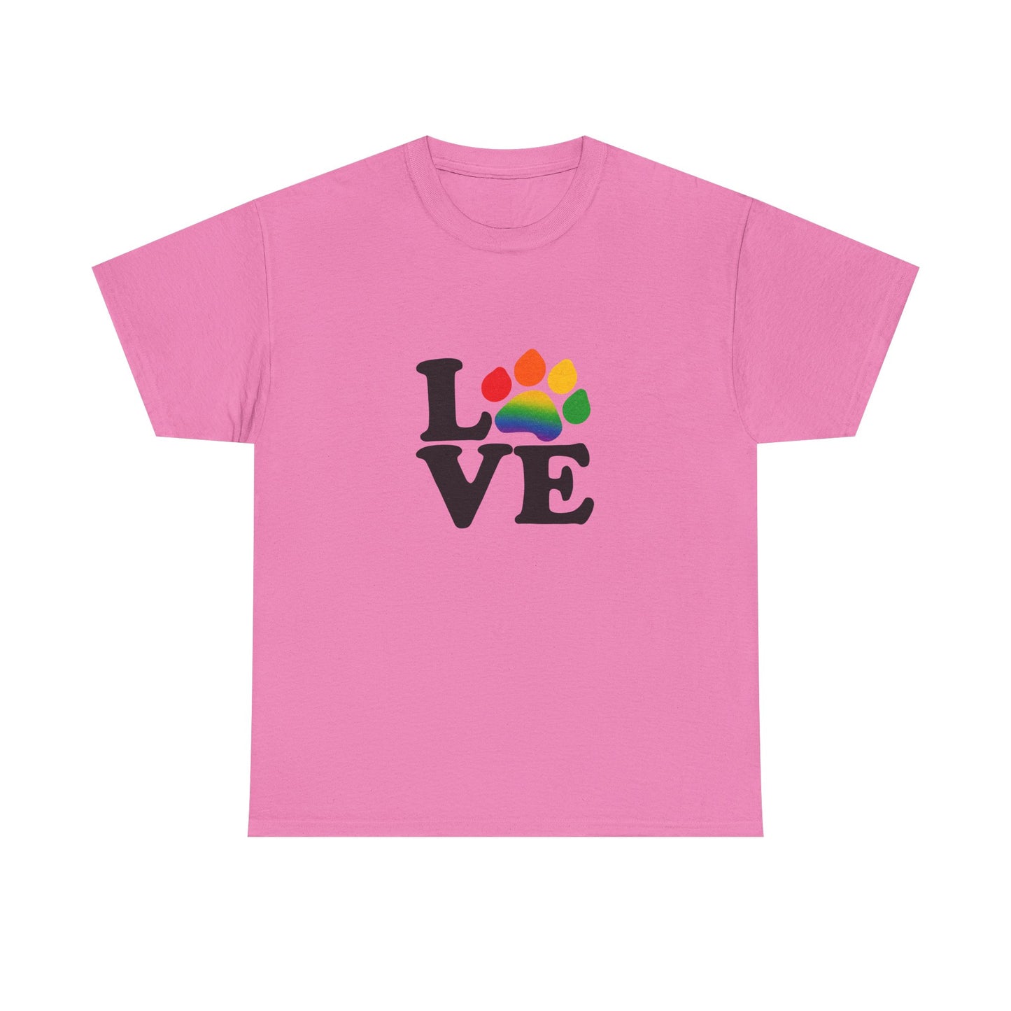 Pride Love Paw Heavy Duty Unisex Tee Sizes Small - 5XL (5 colors)