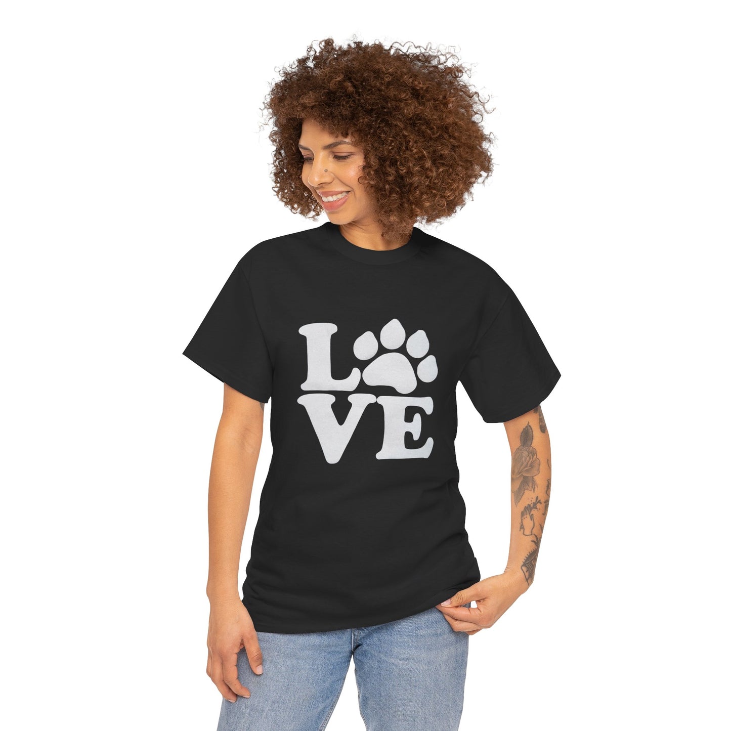 Love Paw Heavy Duty Unisex Tee Sizes Small - 5XL (11 colors)
