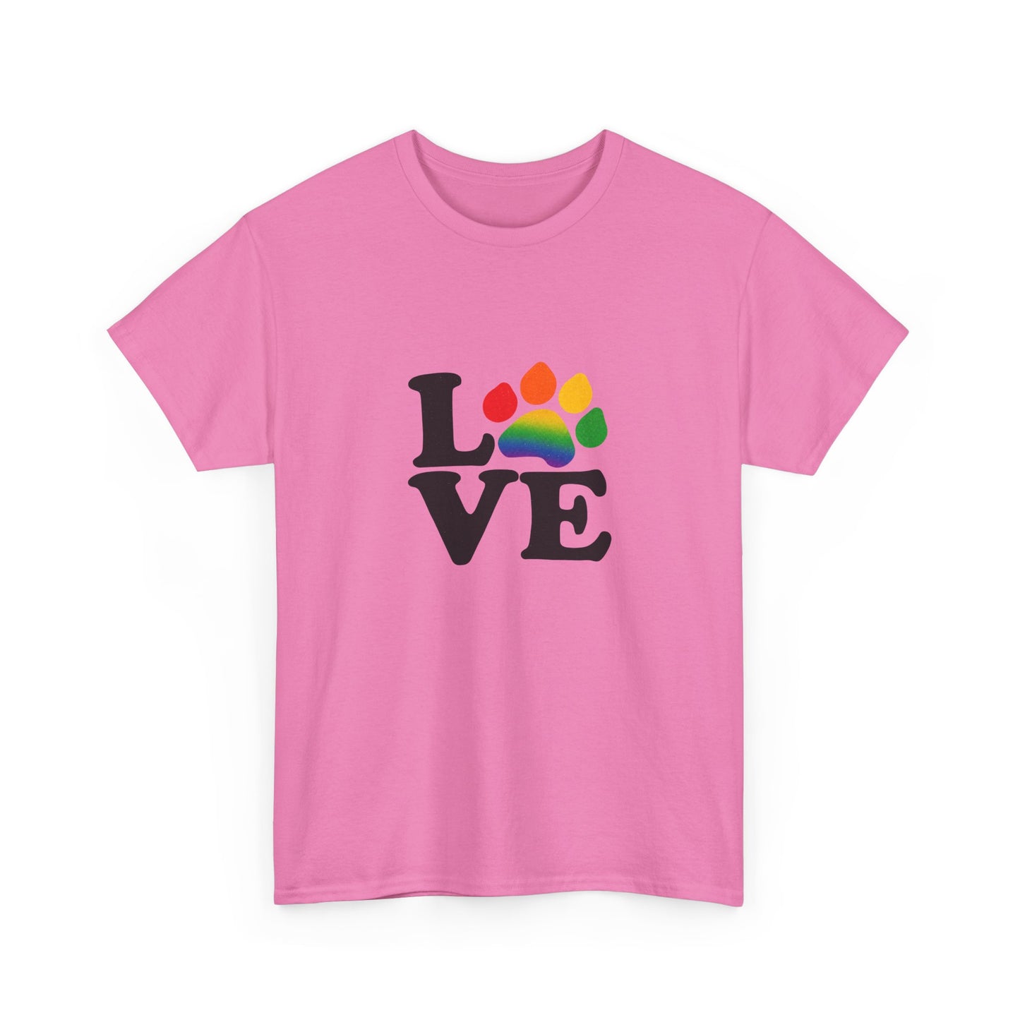 Pride Love Paw Heavy Duty Unisex Tee Sizes Small - 5XL (5 colors)