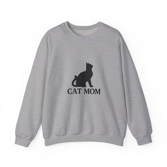 Cat Mom With Cat Sweatshirt Sizes Small - 3XL (3 colors)