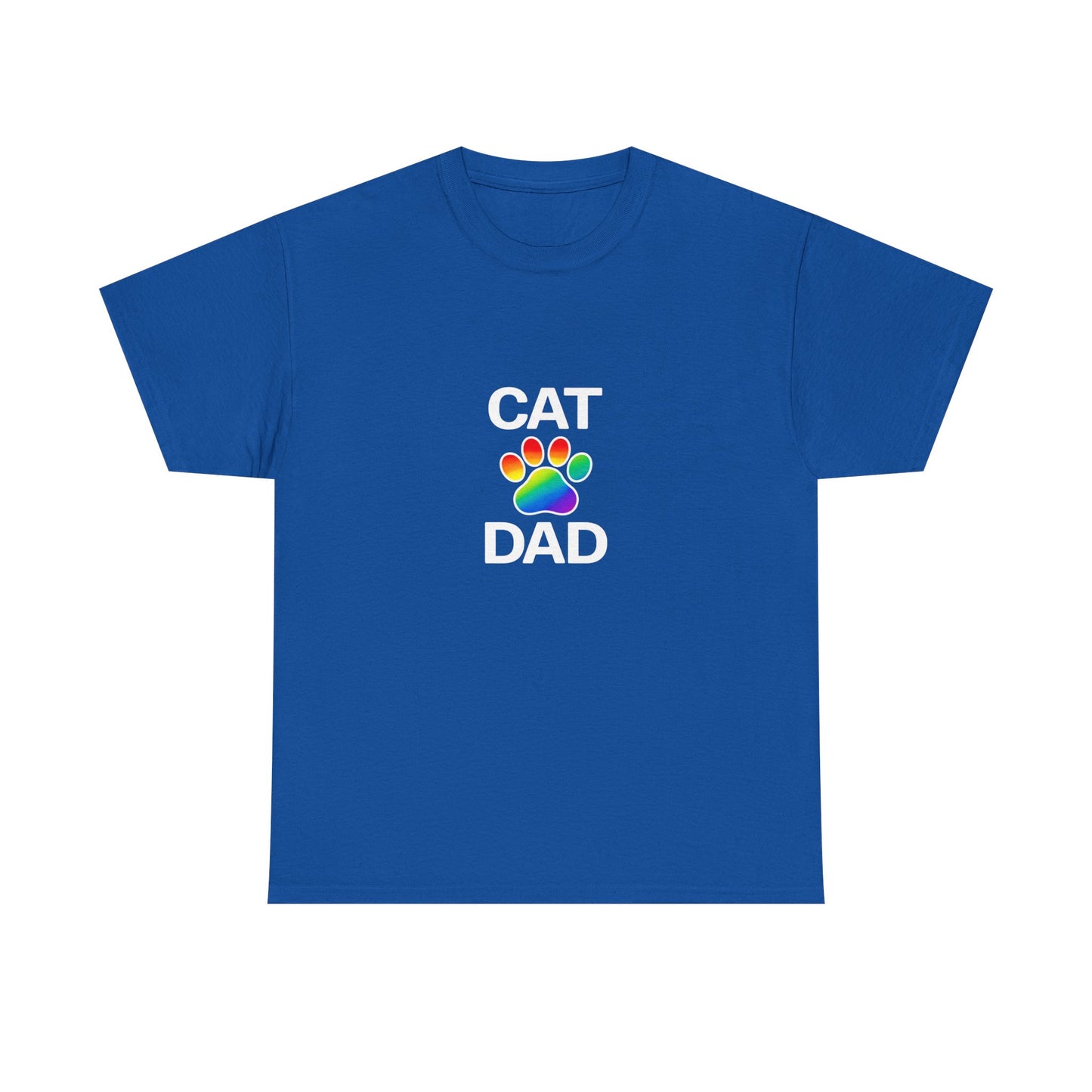Pride Cat Dad Heavy Duty Unisex Tee Sizes Small - 5XL (11 colors)
