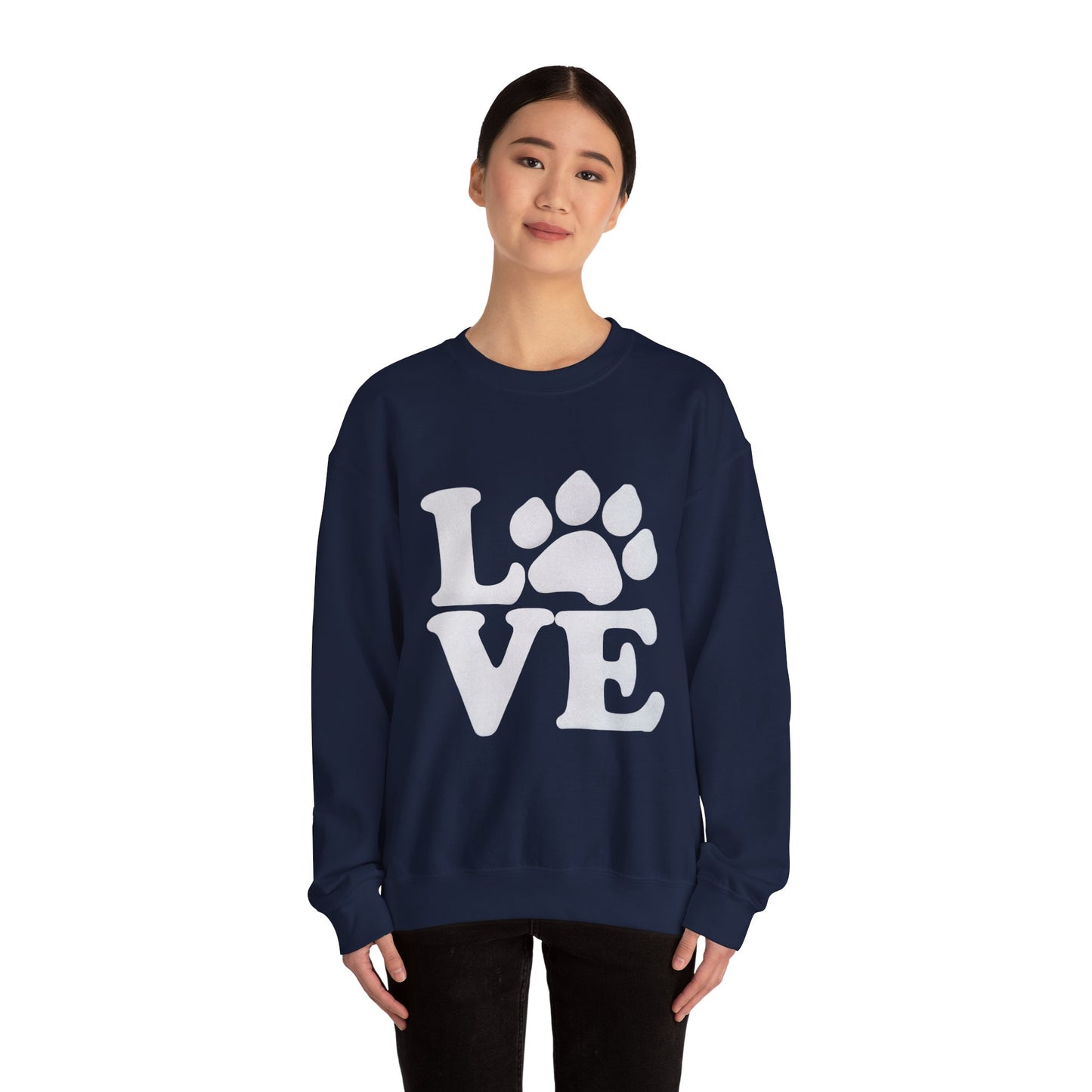 Love Paw Print Sweatshirt Sizes Small - 4XL (8 colors)