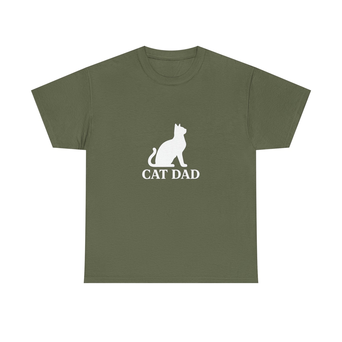 Cat Dad With Cat Heavy Duty Unisex Tee Sizes Small - 5XL (11 colors)