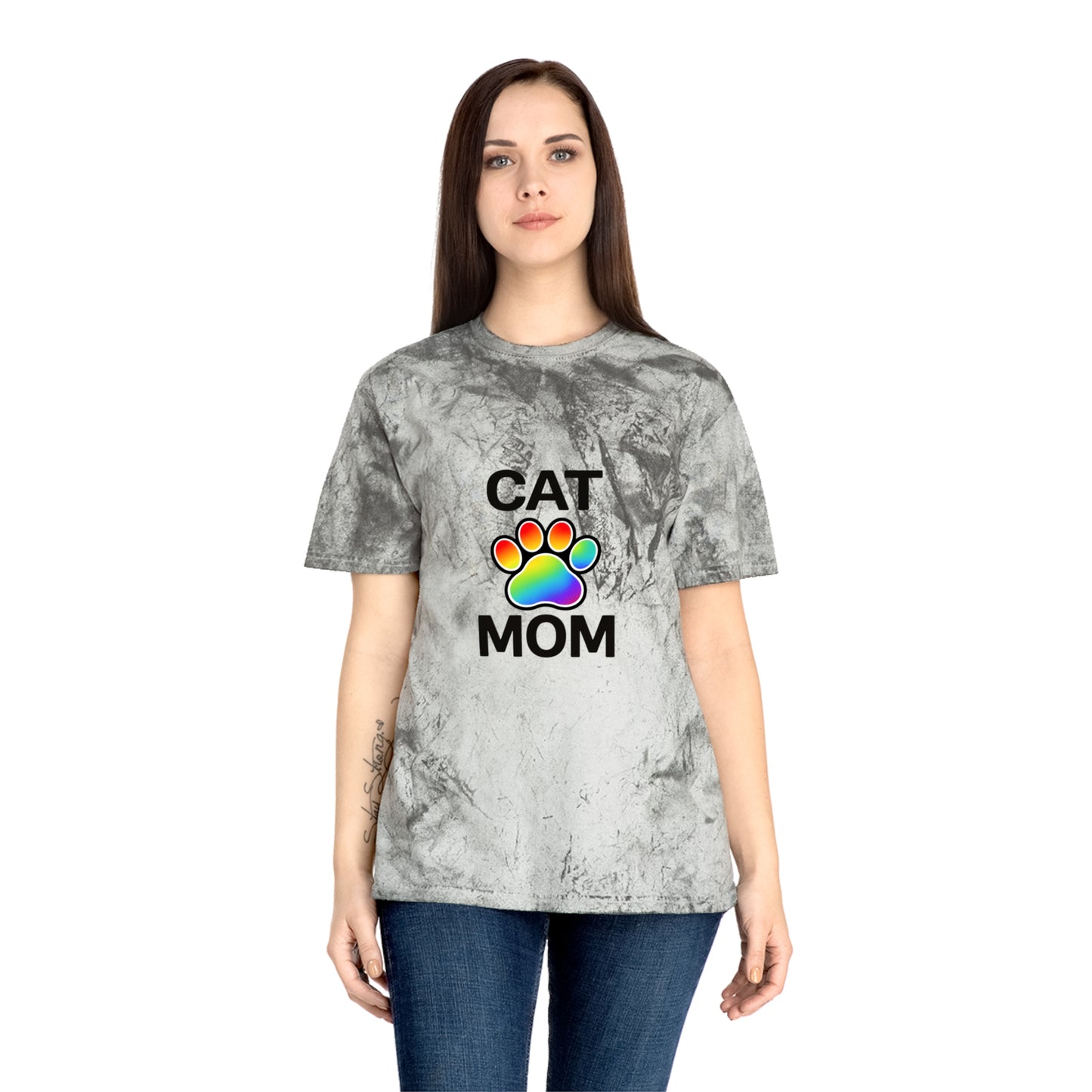 Pride Color Blast Cat Mom Tee Sizes Small - 3XL (4 Colors)