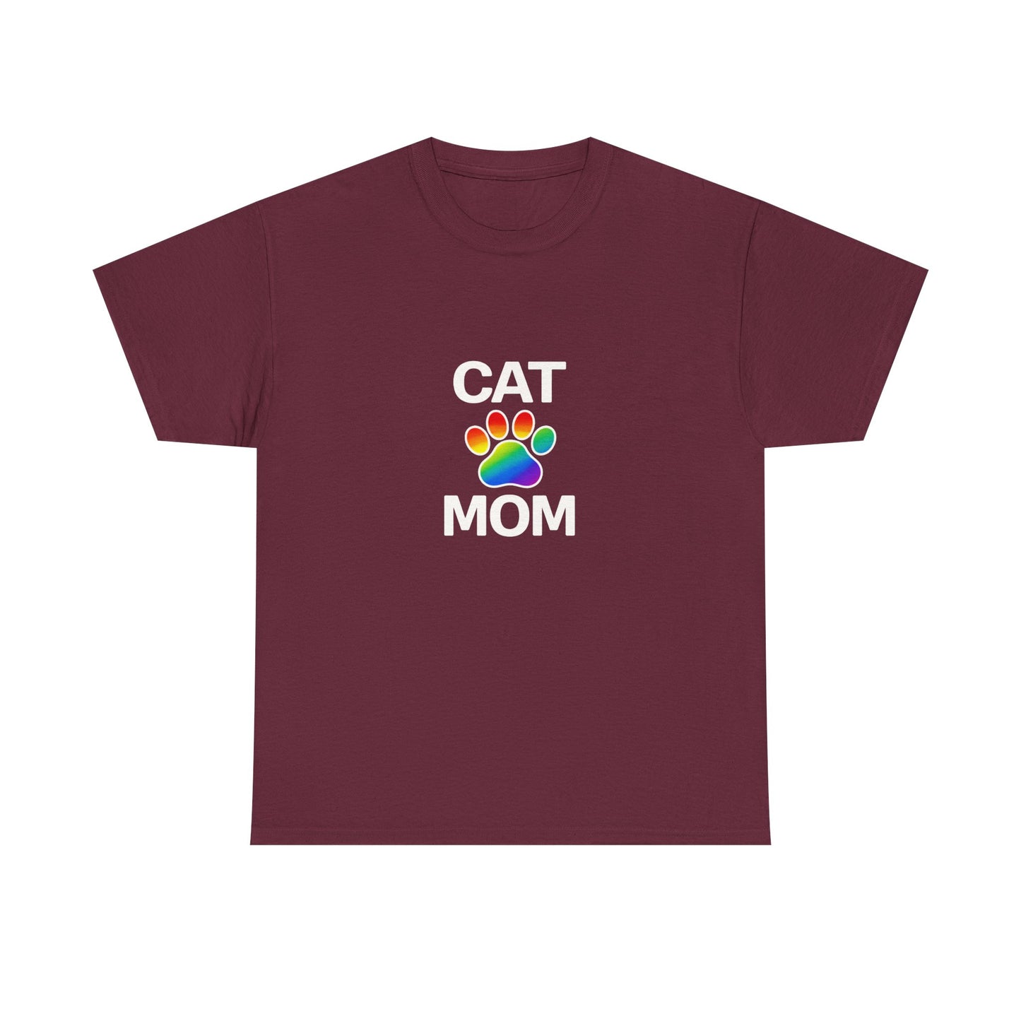 Pride Cat Mom Heavy Duty Unisex Tee Sizes Small - 5XL (11 colors)