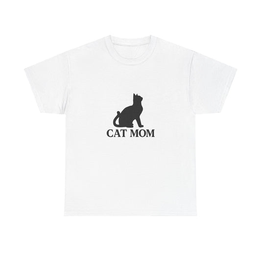 Cat Mom With Cat Heavy Duty Unisex Tee Sizes Small - 5XL (3 colors)