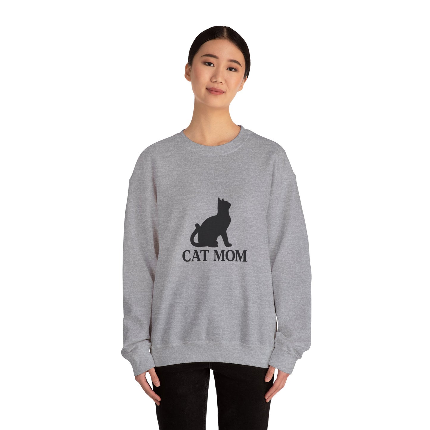 Cat Mom With Cat Sweatshirt Sizes Small - 3XL (3 colors)