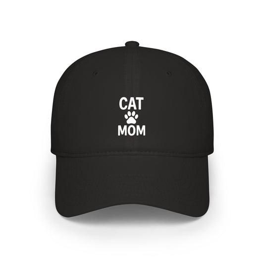 Cat Mom Low Profile Baseball Cap (5 Colors)