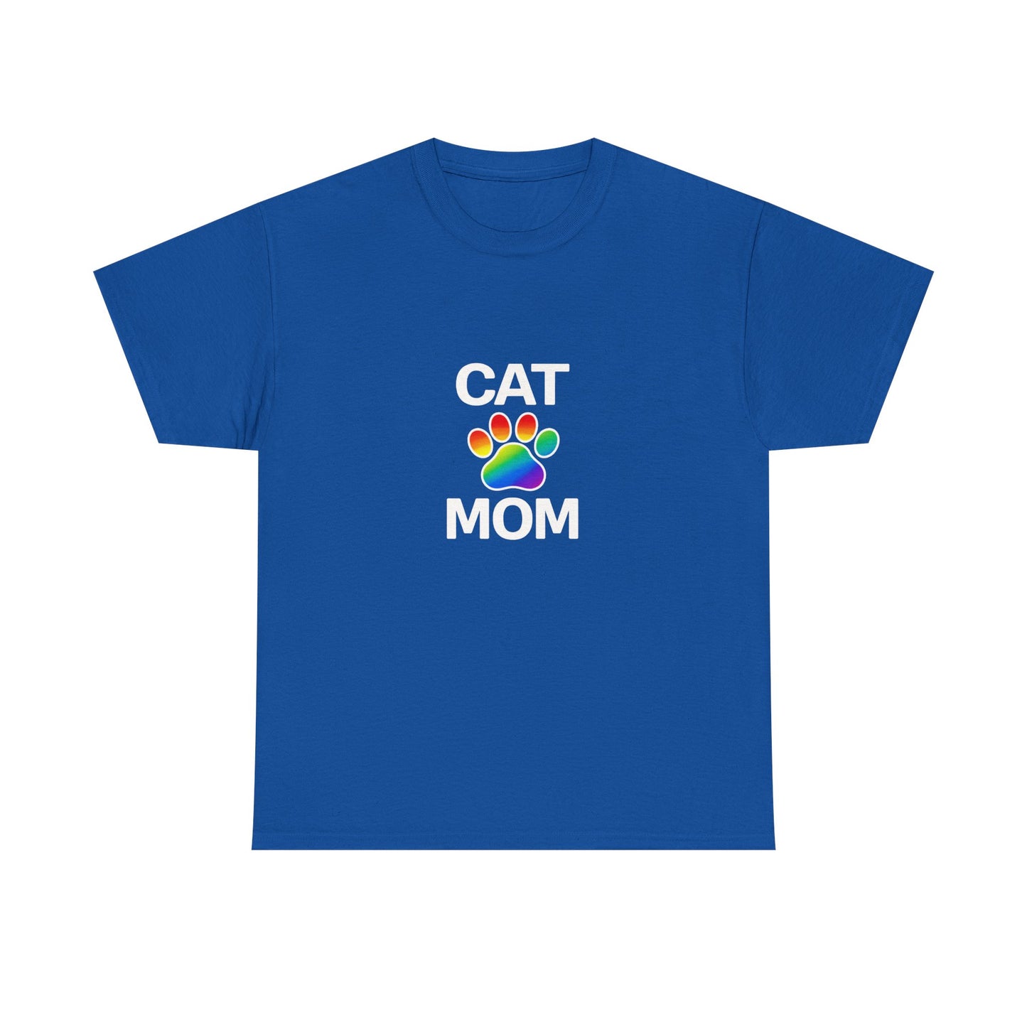 Pride Cat Mom Heavy Duty Unisex Tee Sizes Small - 5XL (11 colors)