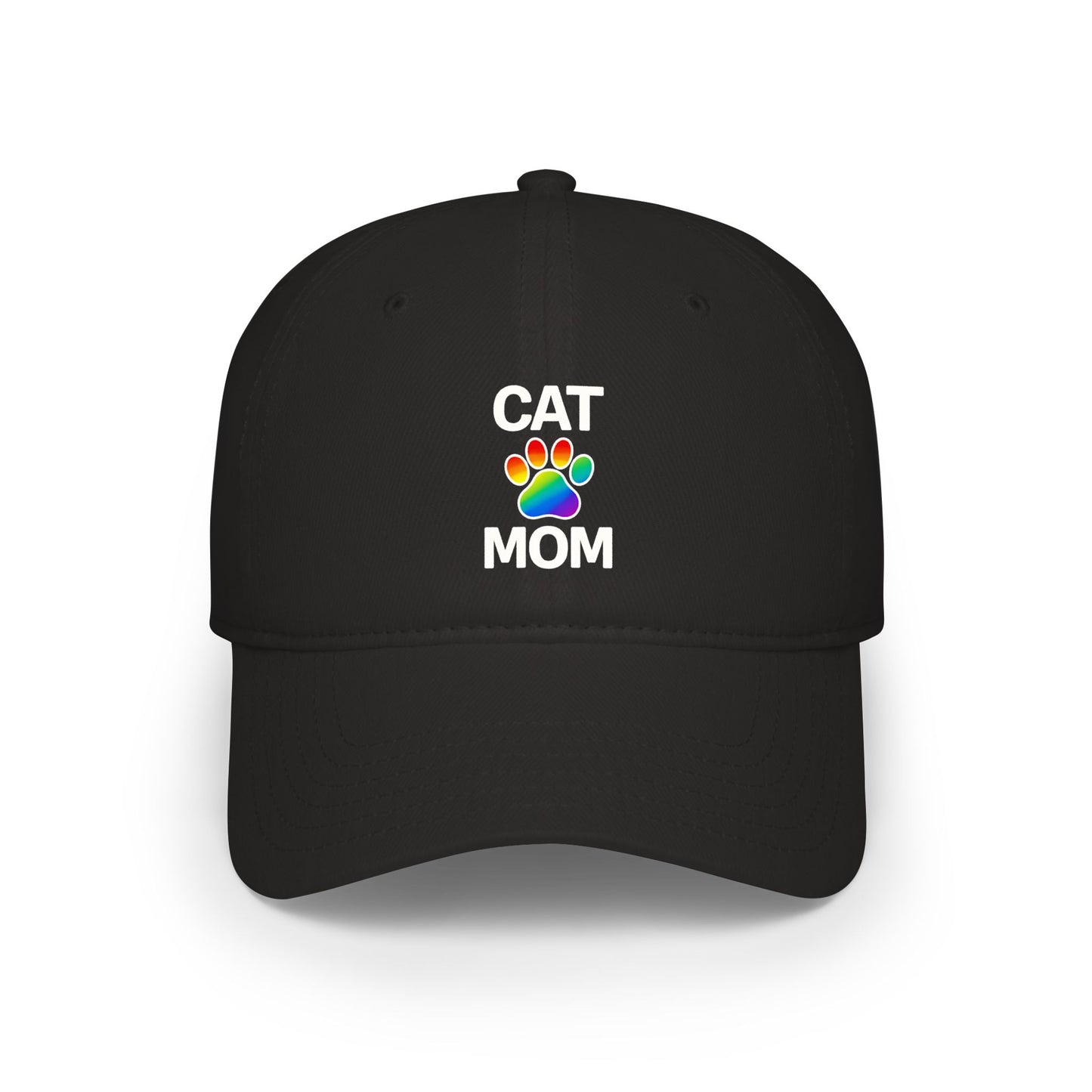 Pride Cat Mom Low Profile Baseball Cap (5 Colors)
