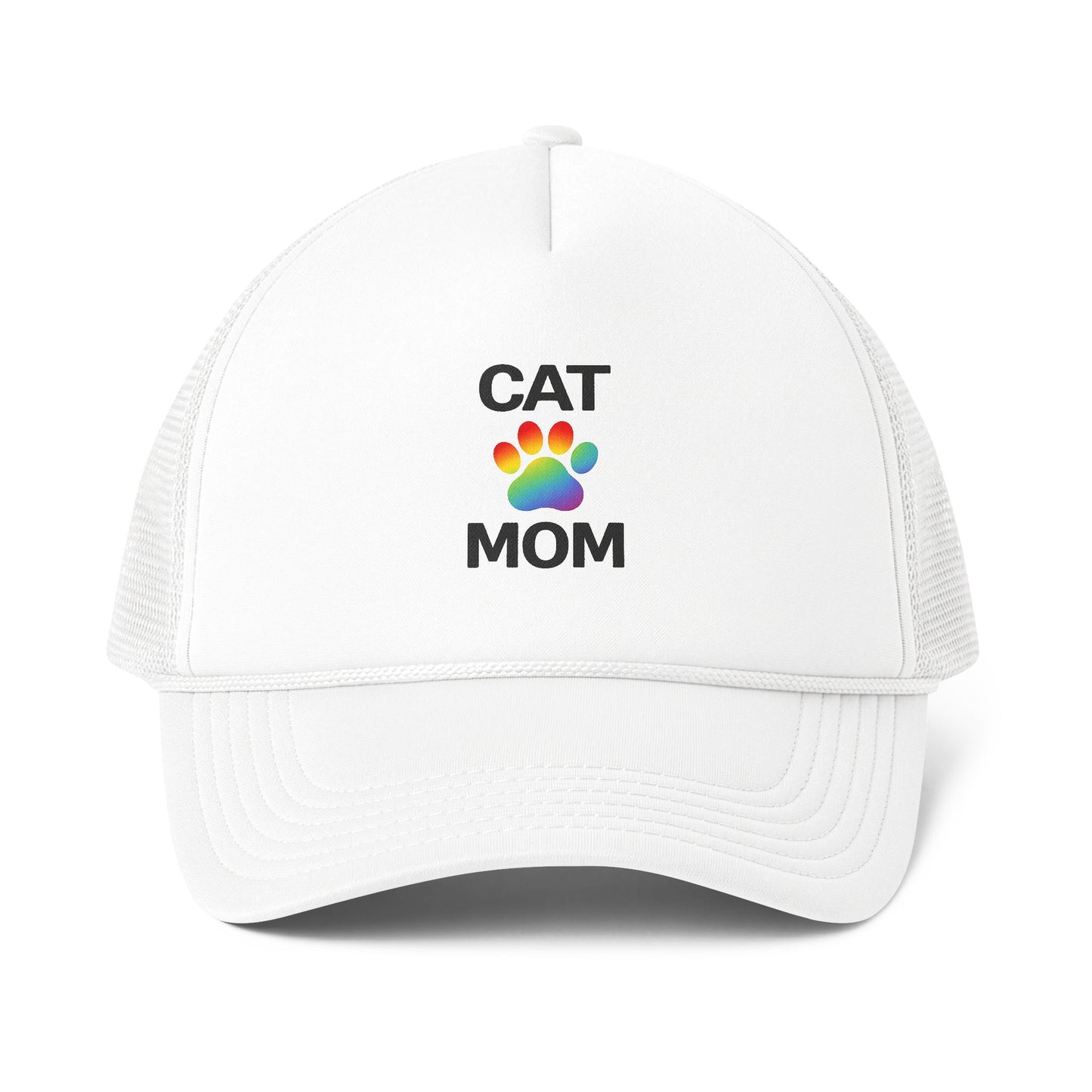 Pride Cat Mom Foam Mesh-Back Trucker Cap (6 colors)