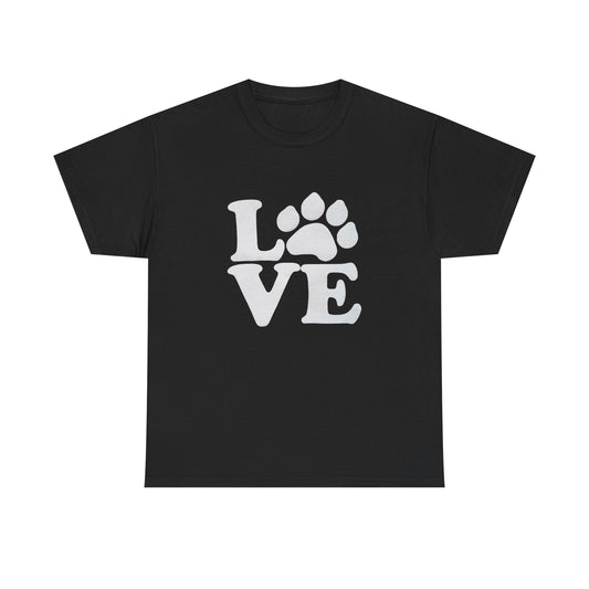 Love Paw Heavy Duty Unisex Tee Sizes Small - 5XL (11 colors)