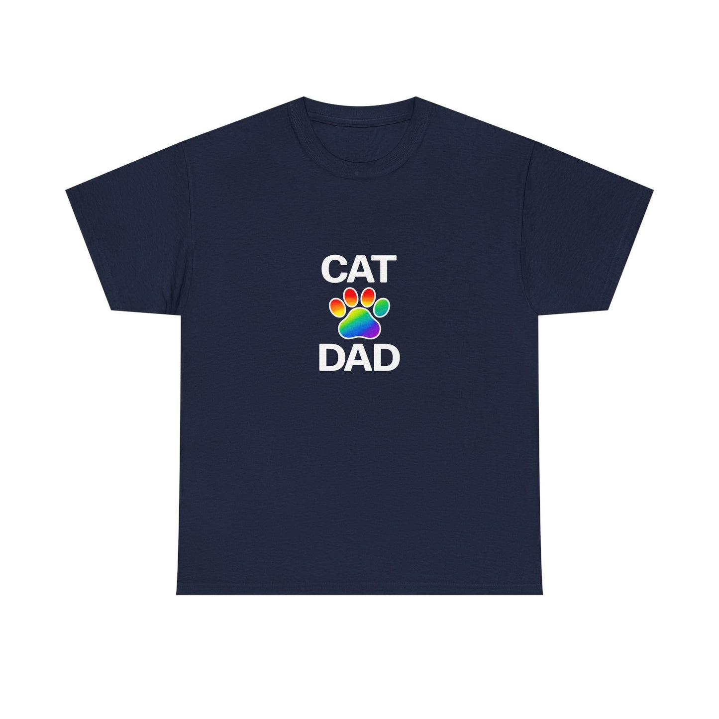 Pride Cat Dad Heavy Duty Unisex Tee Sizes Small - 5XL (11 colors)