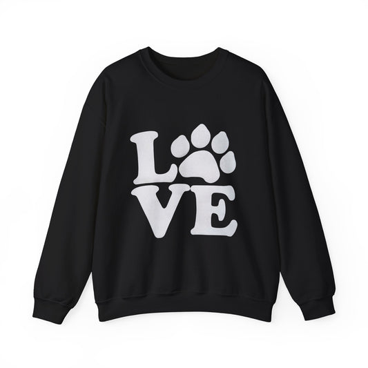 Love Paw Print Sweatshirt Sizes Small - 4XL (8 colors)