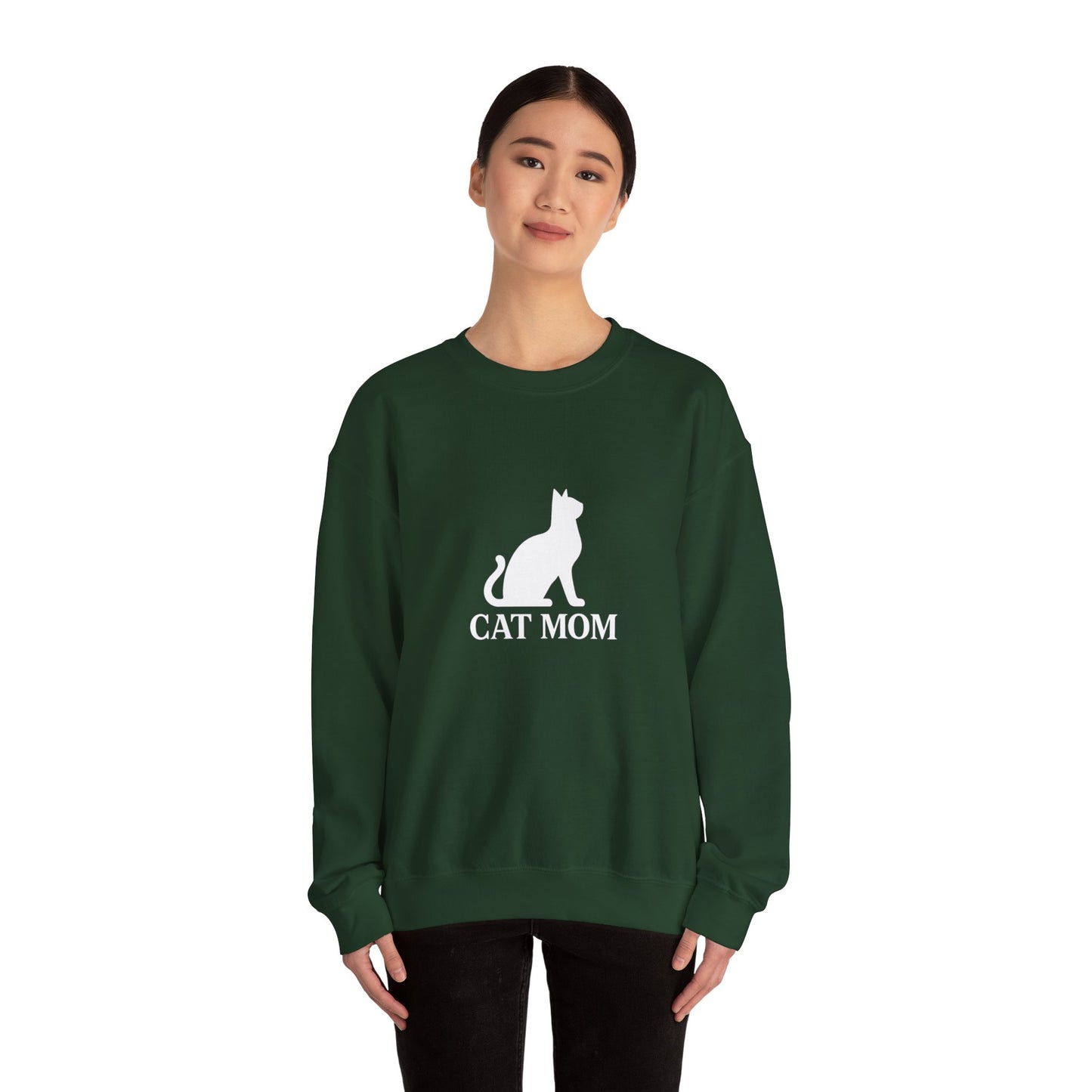 Cat Mom With Cat Sweatshirt Sizes Small - 3XL (3 colors)