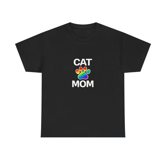 Pride Cat Mom Heavy Duty Unisex Tee Sizes Small - 5XL (11 colors)