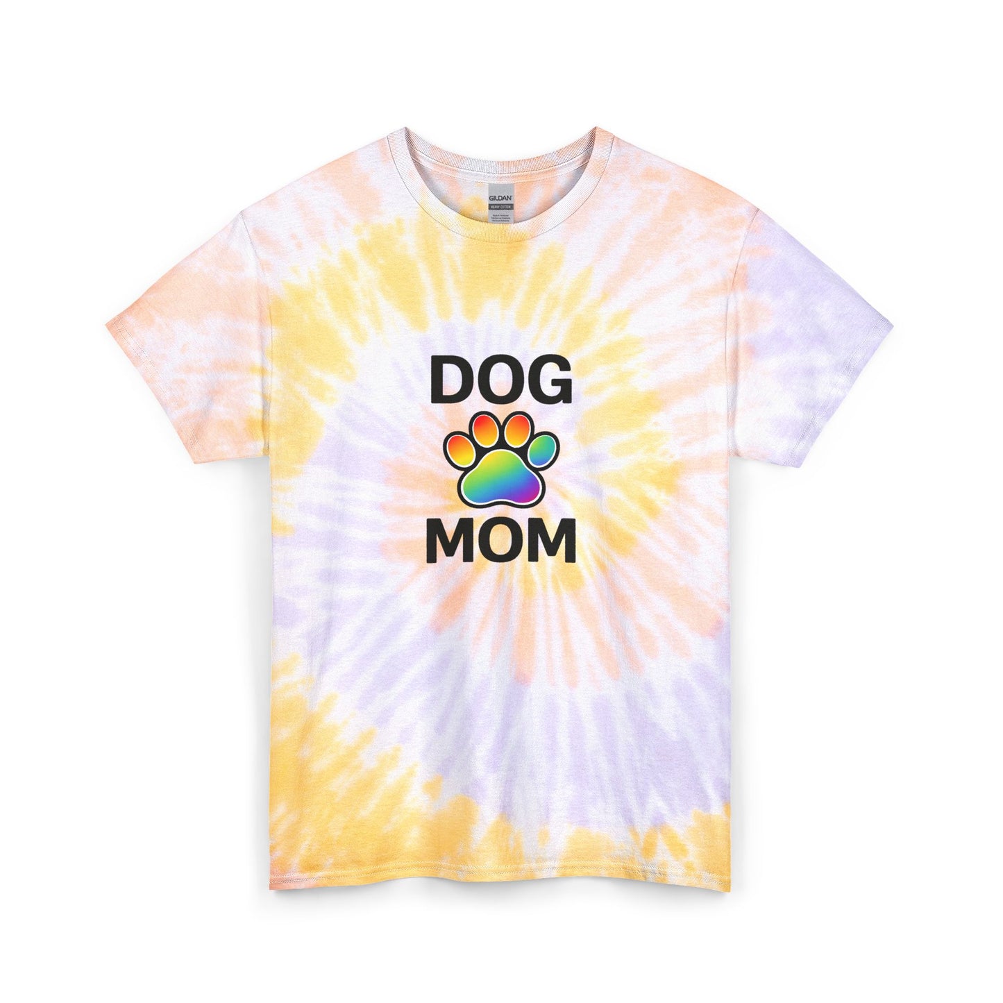 Pride Dog Mom Spiral Tie Dye Tee Unisex Cotton T-Shirt Sizes Small - 2 XL (2 colors)
