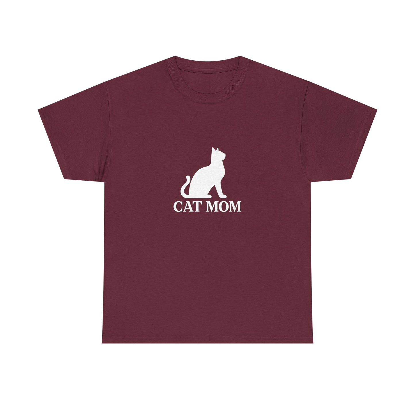 Cat Mom With Cat Heavy Duty Unisex Tee Sizes Small - 5XL (11 colors)
