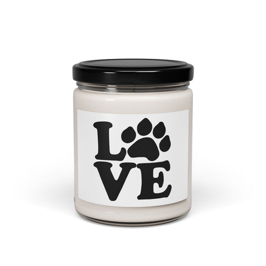 Love Paw Love Soy Candle — 9 oz Scented Candle for Dog & Cat Lovers
