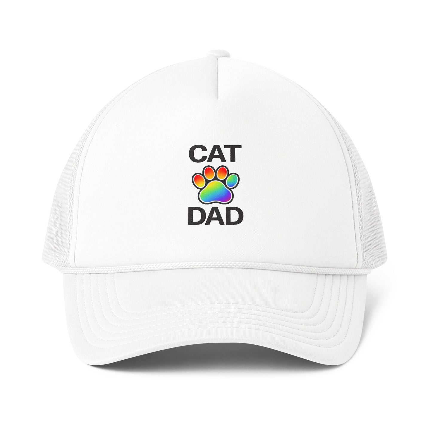 Pride Cat Dad Foam Mesh-Back Trucker Cap (6 colors)
