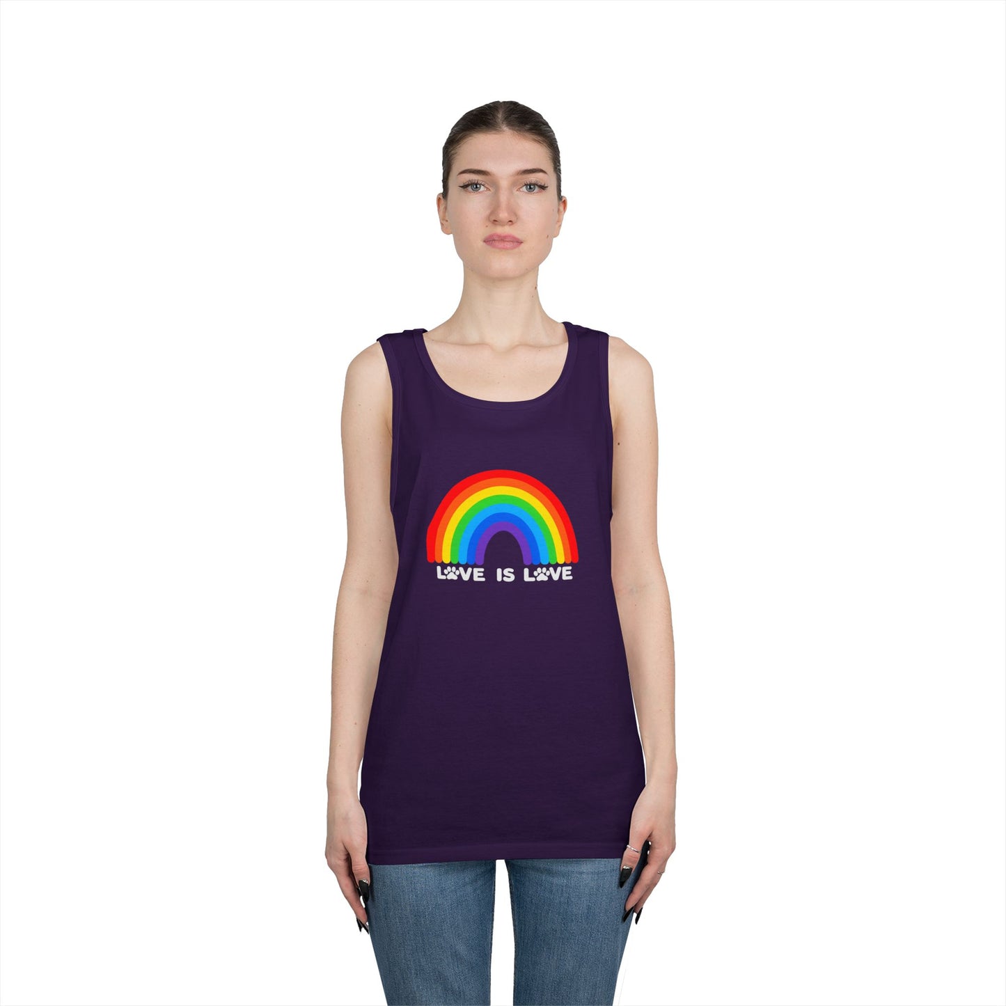 Pride Love Is Love Unisex Heavy Cotton Tank Top