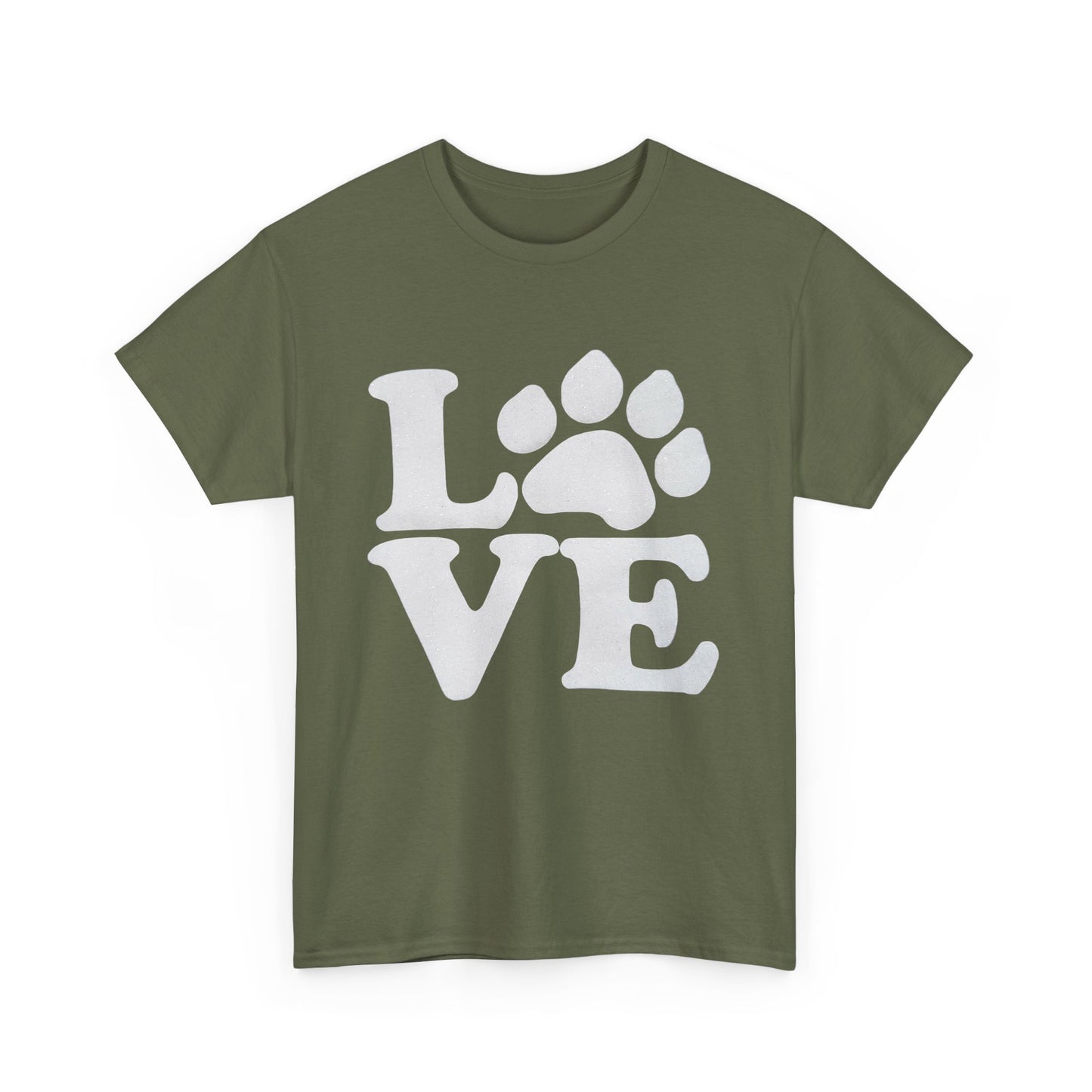 Love Paw Heavy Duty Unisex Tee Sizes Small - 5XL (11 colors)