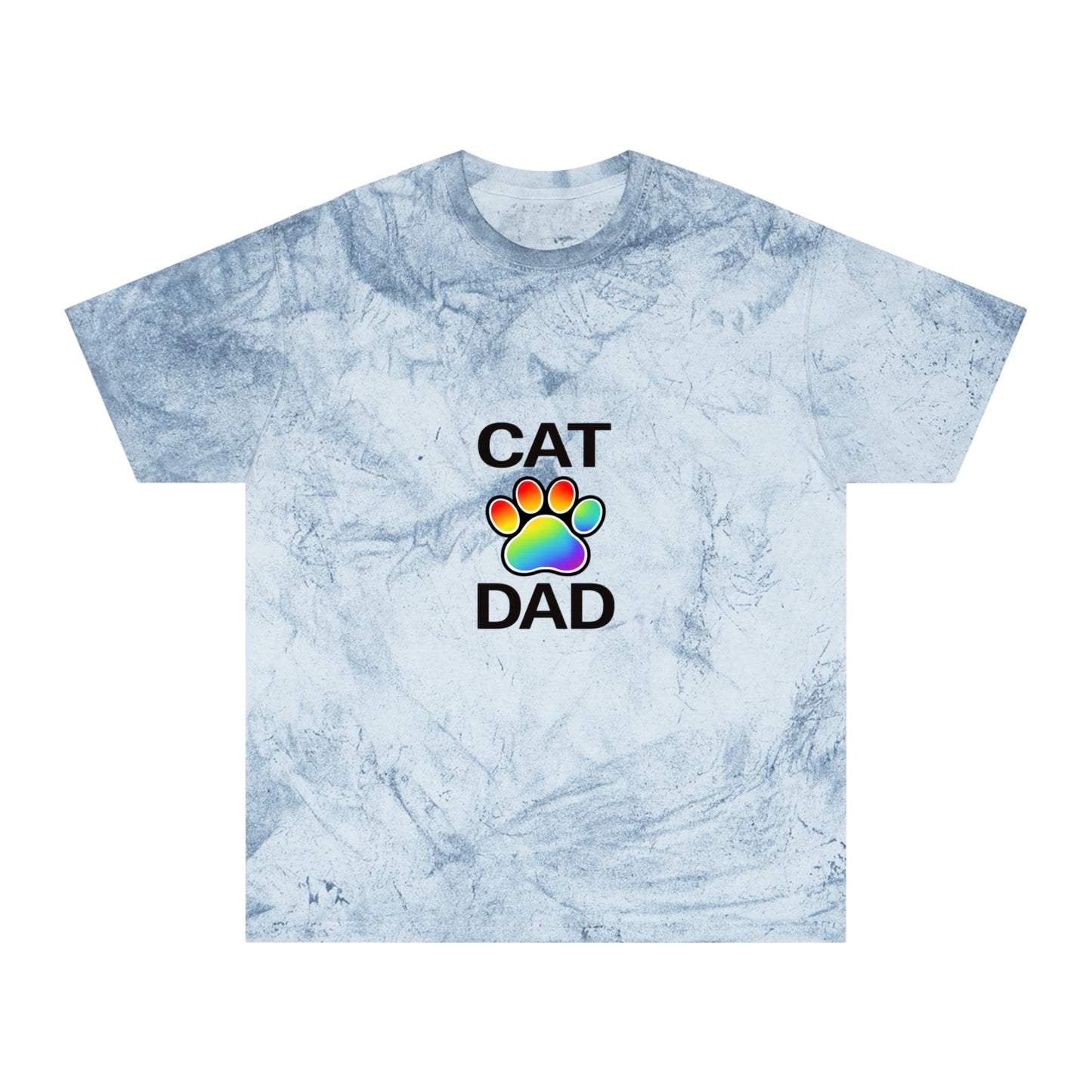 Pride Color Blast Cat Dad Tee Sizes Small - 3XL (4 Colors)