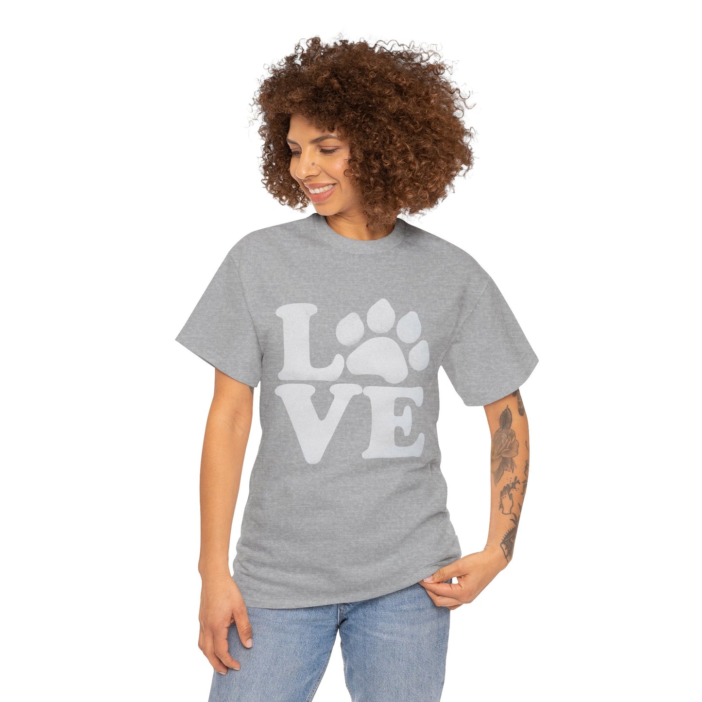 Love Paw Heavy Duty Unisex Tee Sizes Small - 5XL (11 colors)