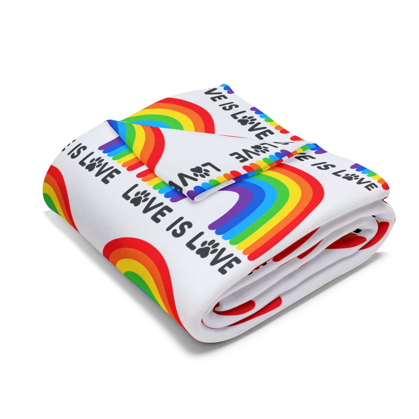 Cozy Pride Love Is Love Arctic Fleece Dog Blanket
