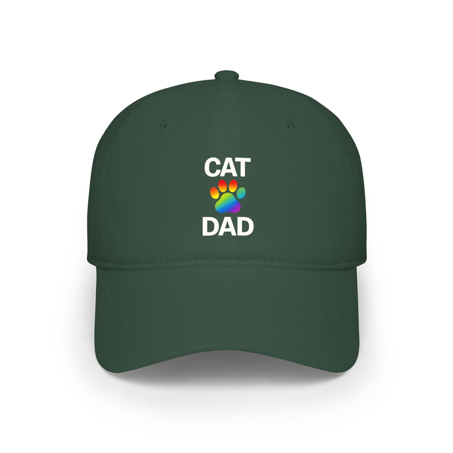 Pride Cat Dad Low Profile Baseball Cap (5 Colors)