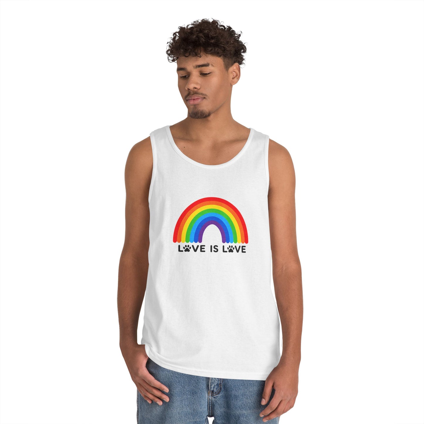 Pride Love Is Love Unisex Heavy Cotton Tank Top