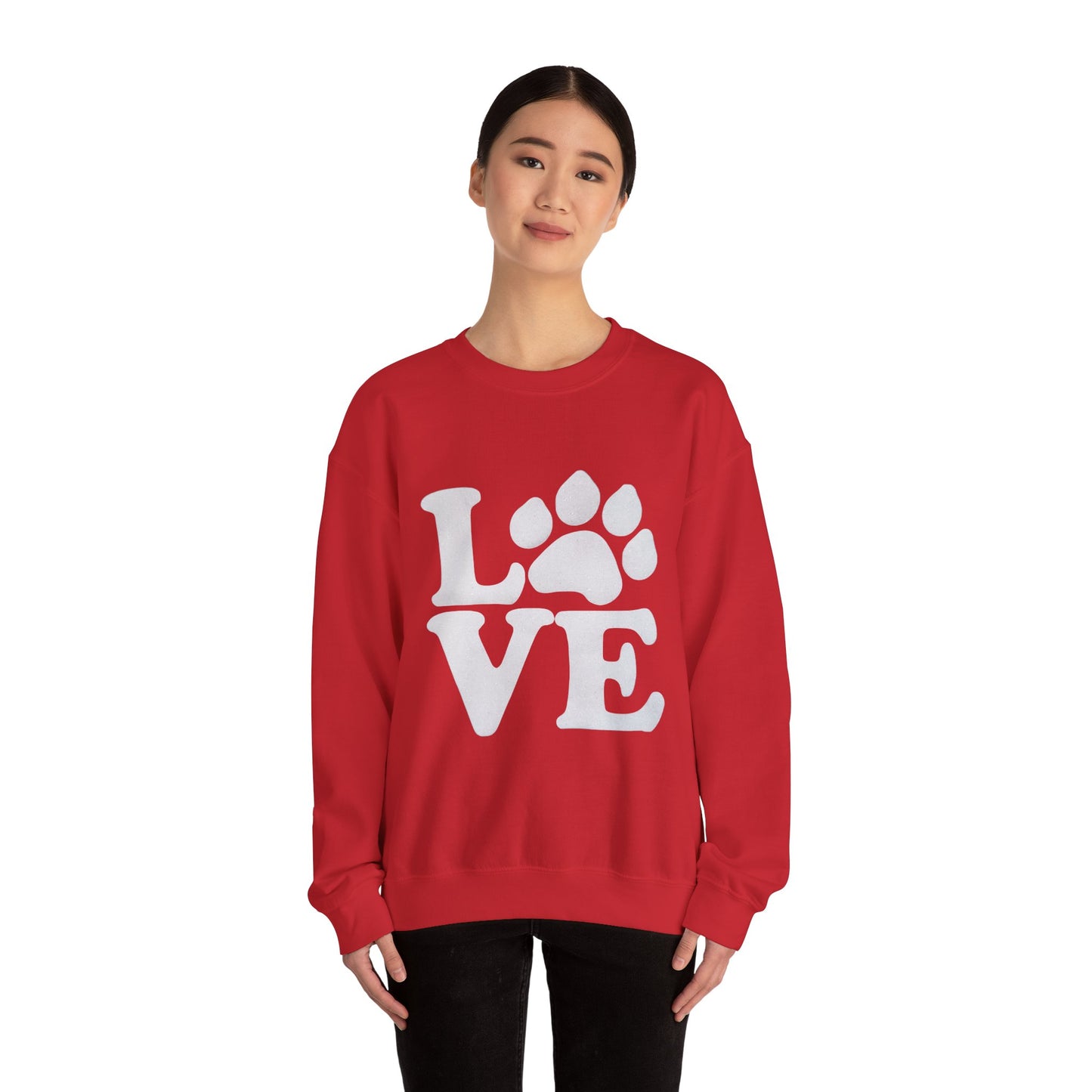 Love Paw Print Sweatshirt Sizes Small - 4XL (8 colors)