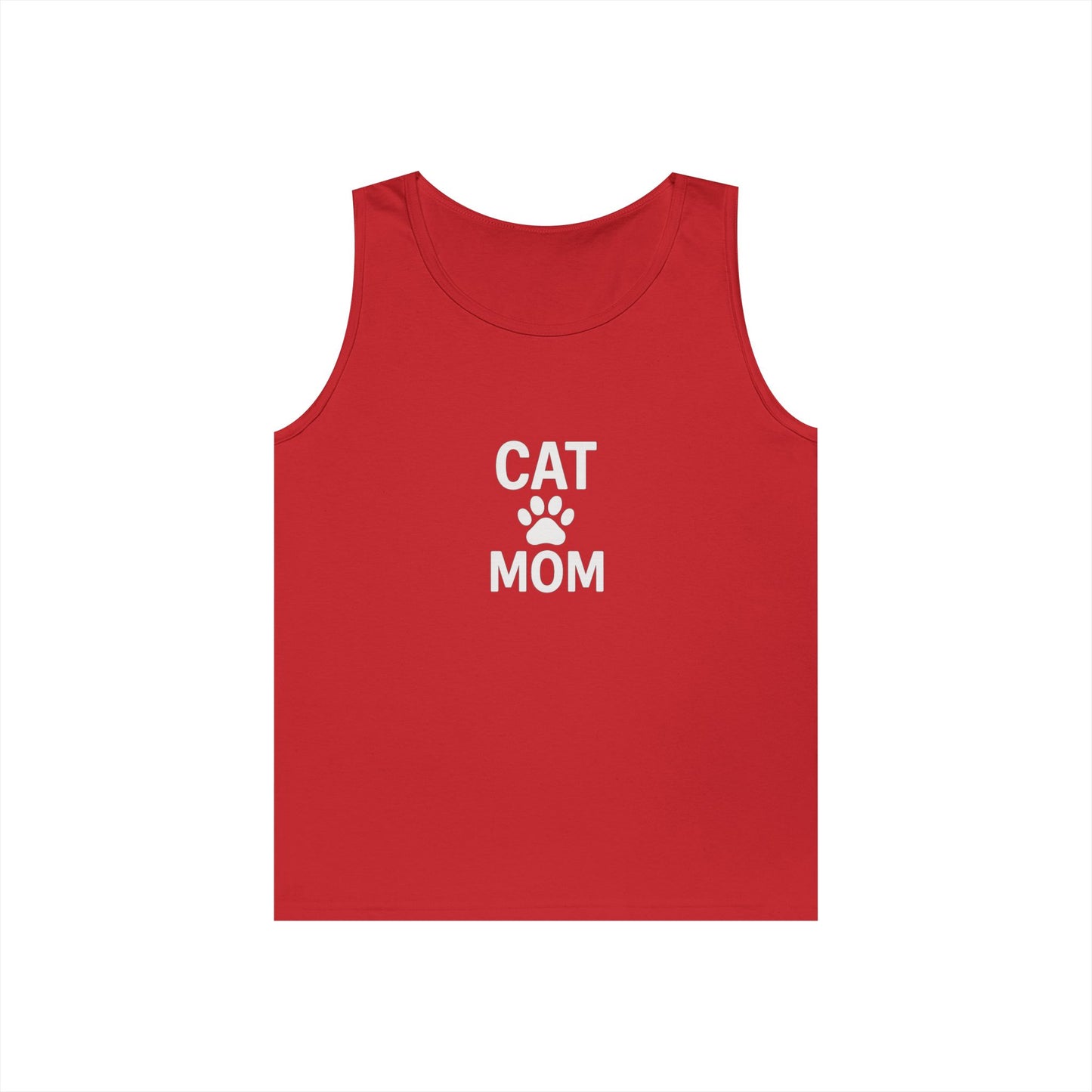 Cat Mom Unisex Heavy Cotton Tank Top (9 colors)
